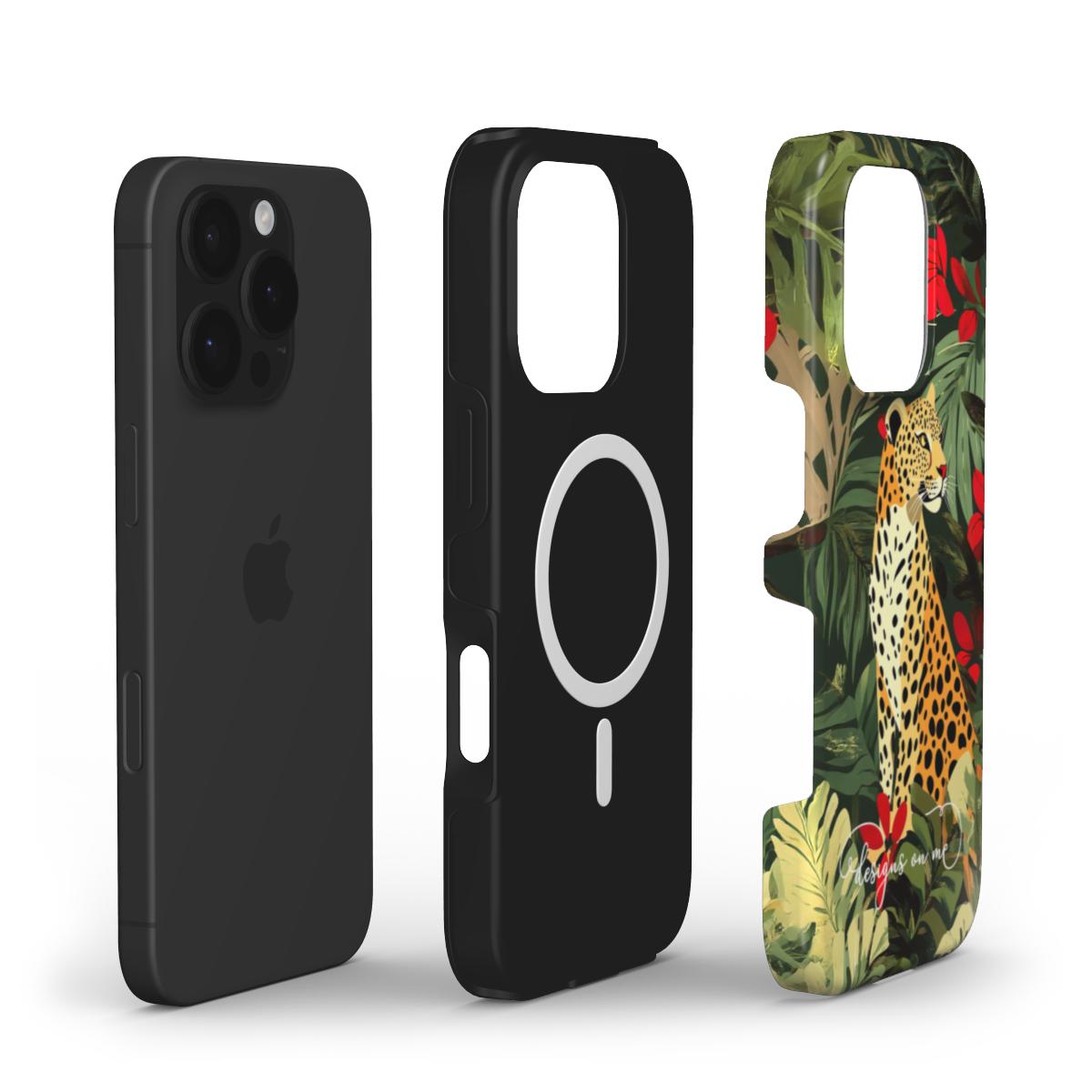 Cheetah Green Jungle Print MagSafe iPhone Case