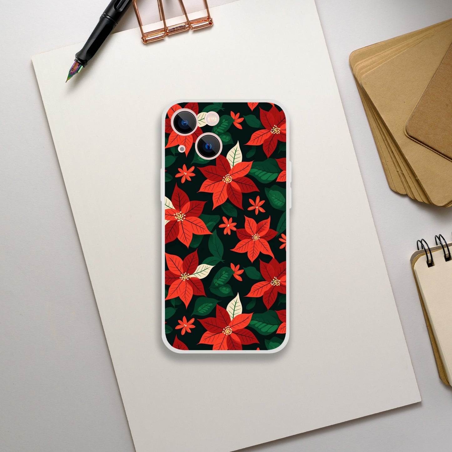 Poinsettia | Floral | Flexi Phone Cover - iPhone