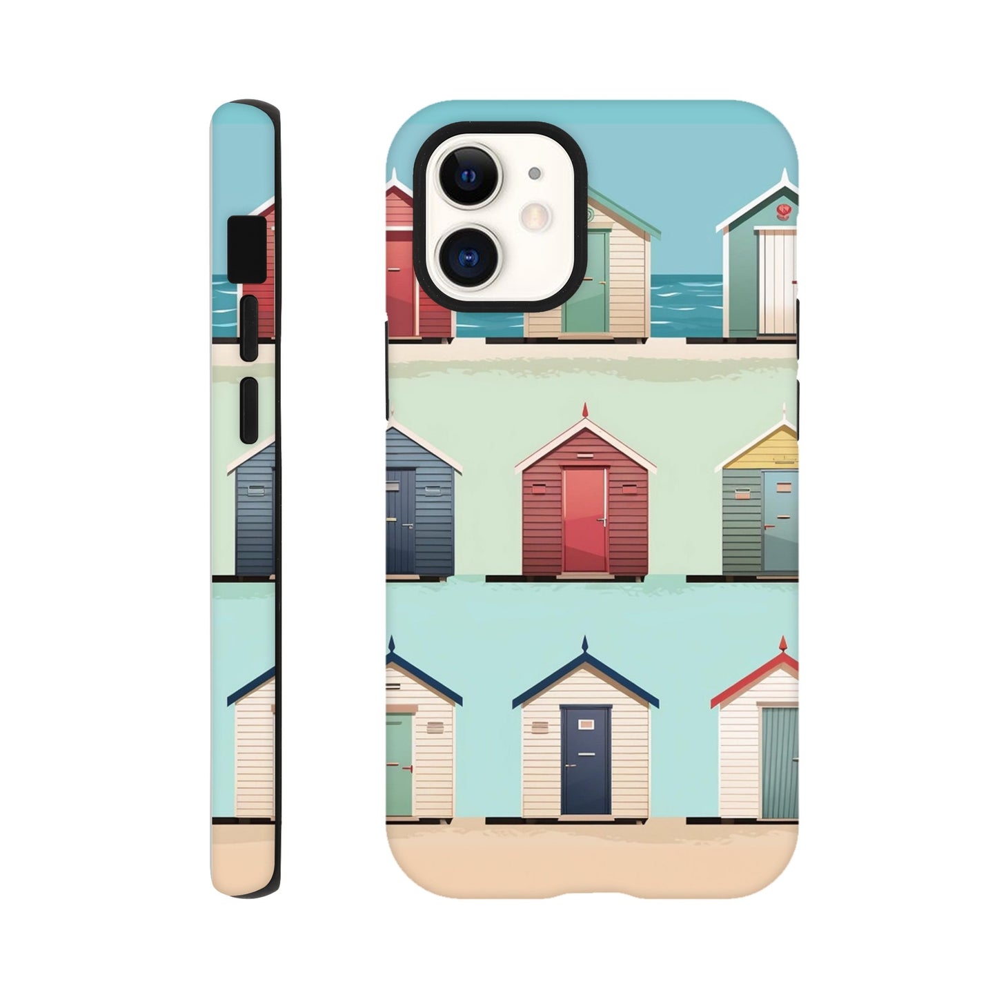 Bright Brighton Beach Huts | Tough Case iPhone