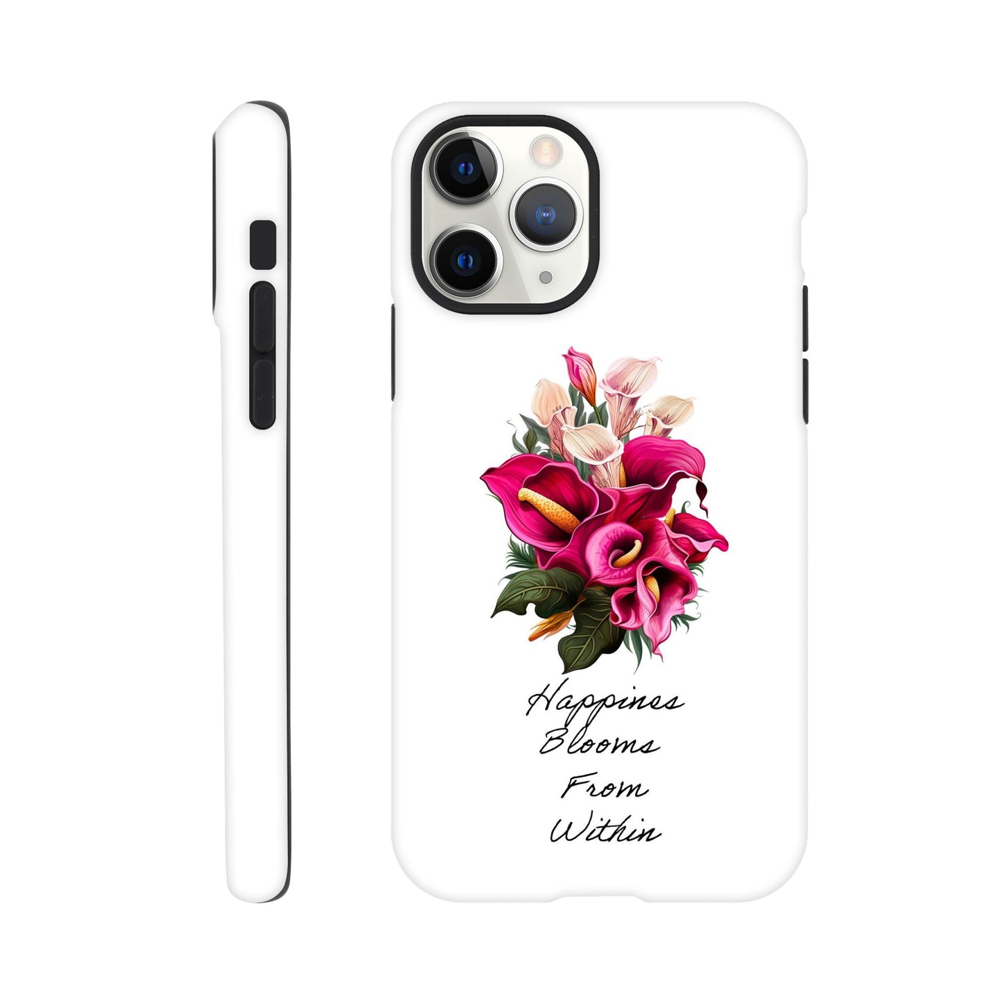 Happiness Quote | Floral | Tough Phone Case - iPhone