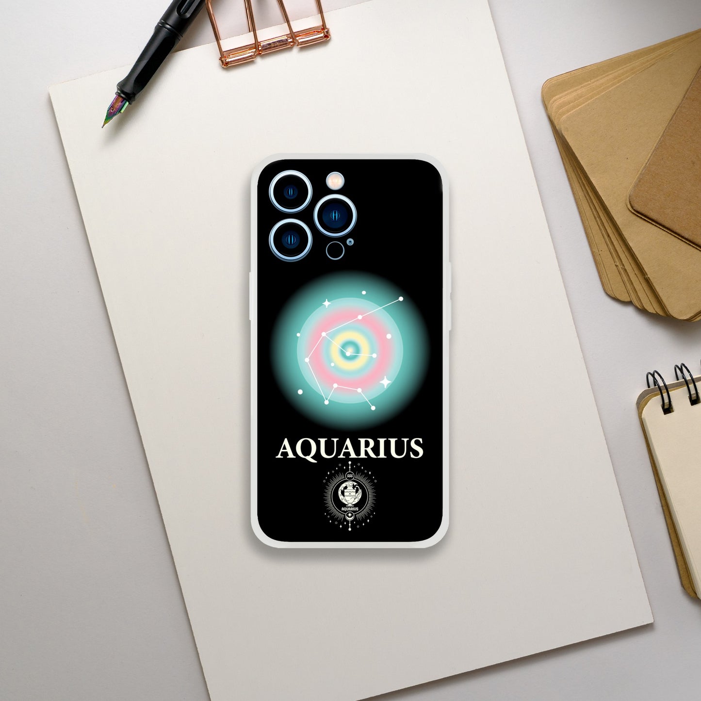 Aquarius Aura, Zodiac Birthda, Flexi iPhone Cases