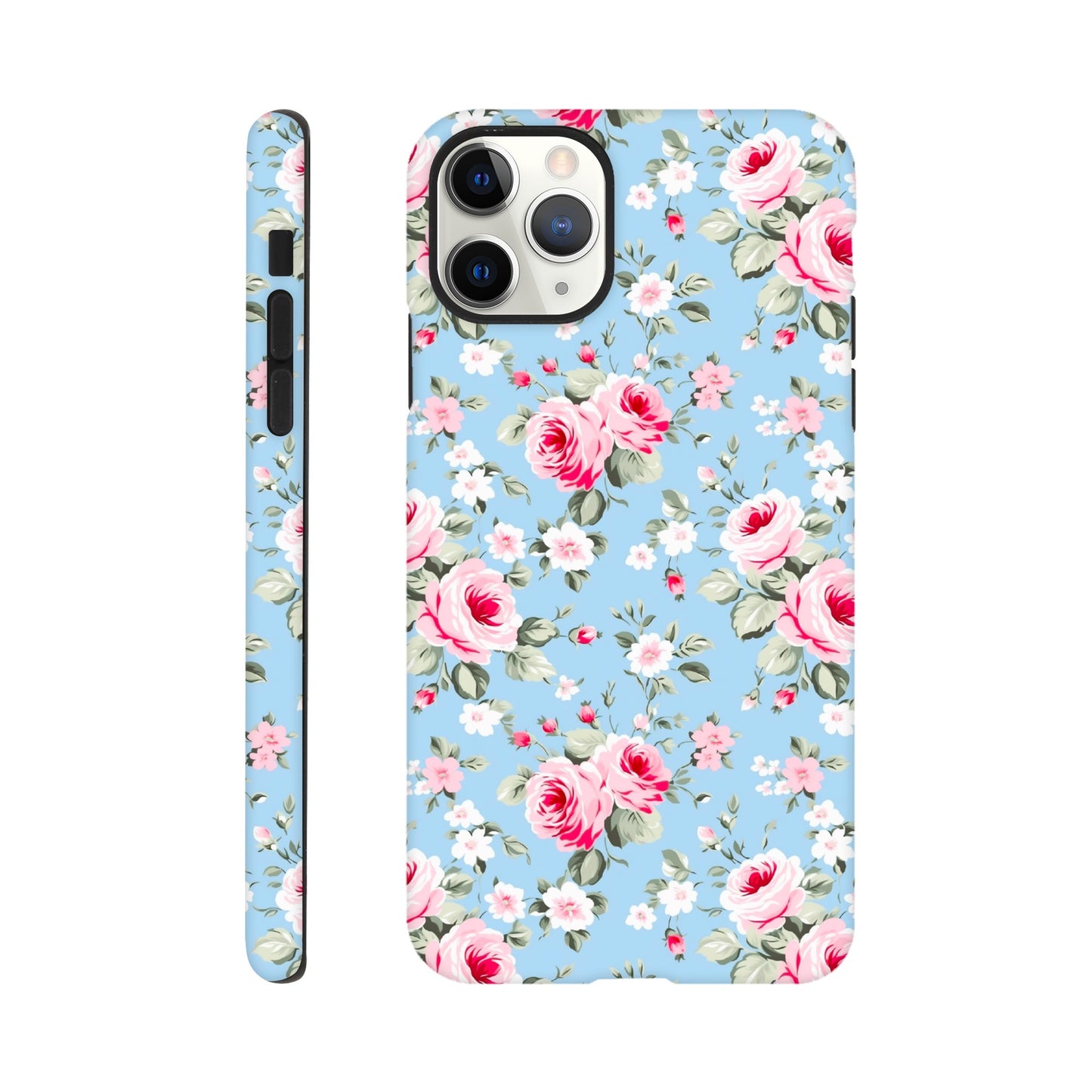 Wild Roses | Blue | Tough Phone Case - iPhone