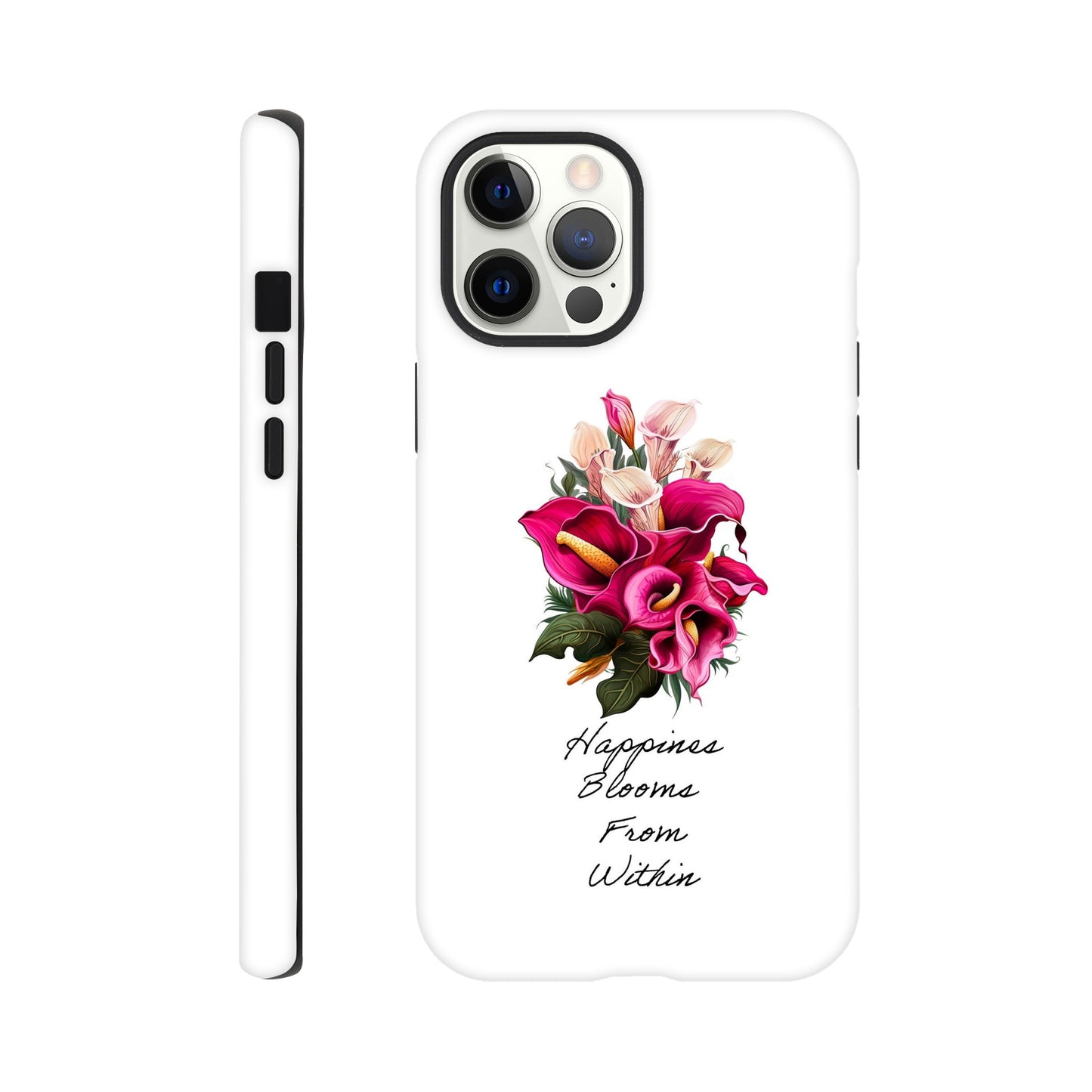 Happiness Quote | Floral | Tough Phone Case - iPhone