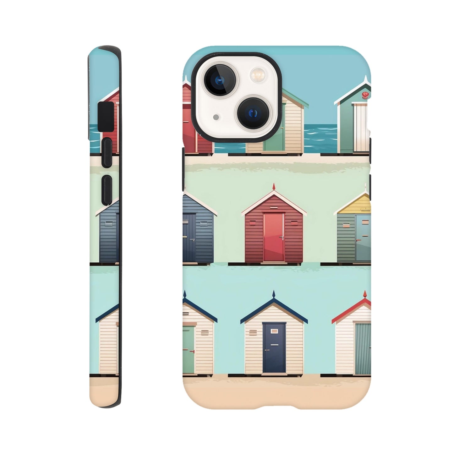 Bright Brighton Beach Huts | Tough Case iPhone