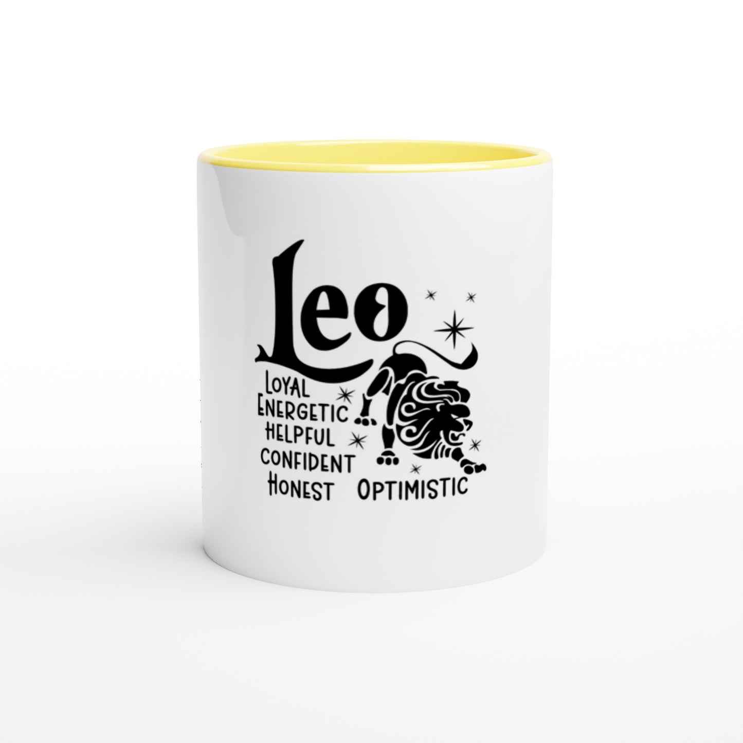 Leo | Zodiac Sign | White 11oz Ceramic Mug Color Inside