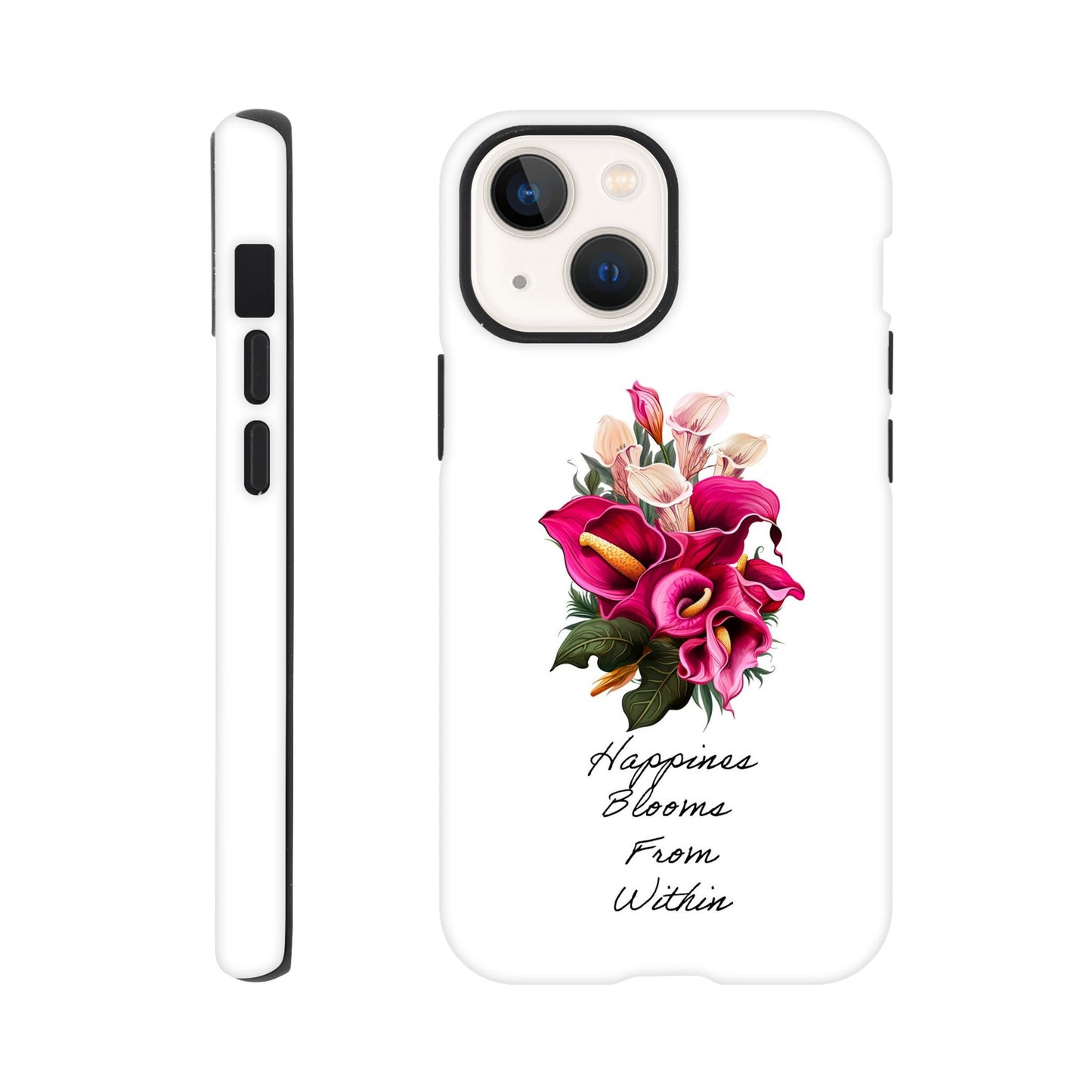 Happiness Quote | Floral | Tough Phone Case - iPhone