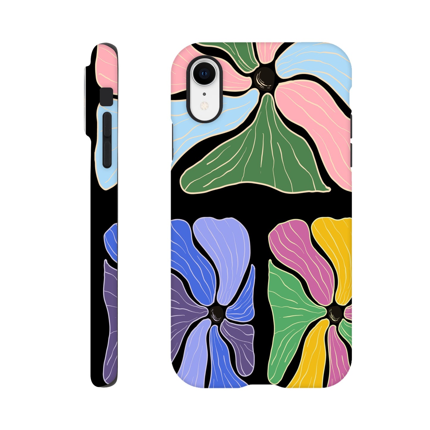 Abstract Flowers Tough iPhone Case - iPhone