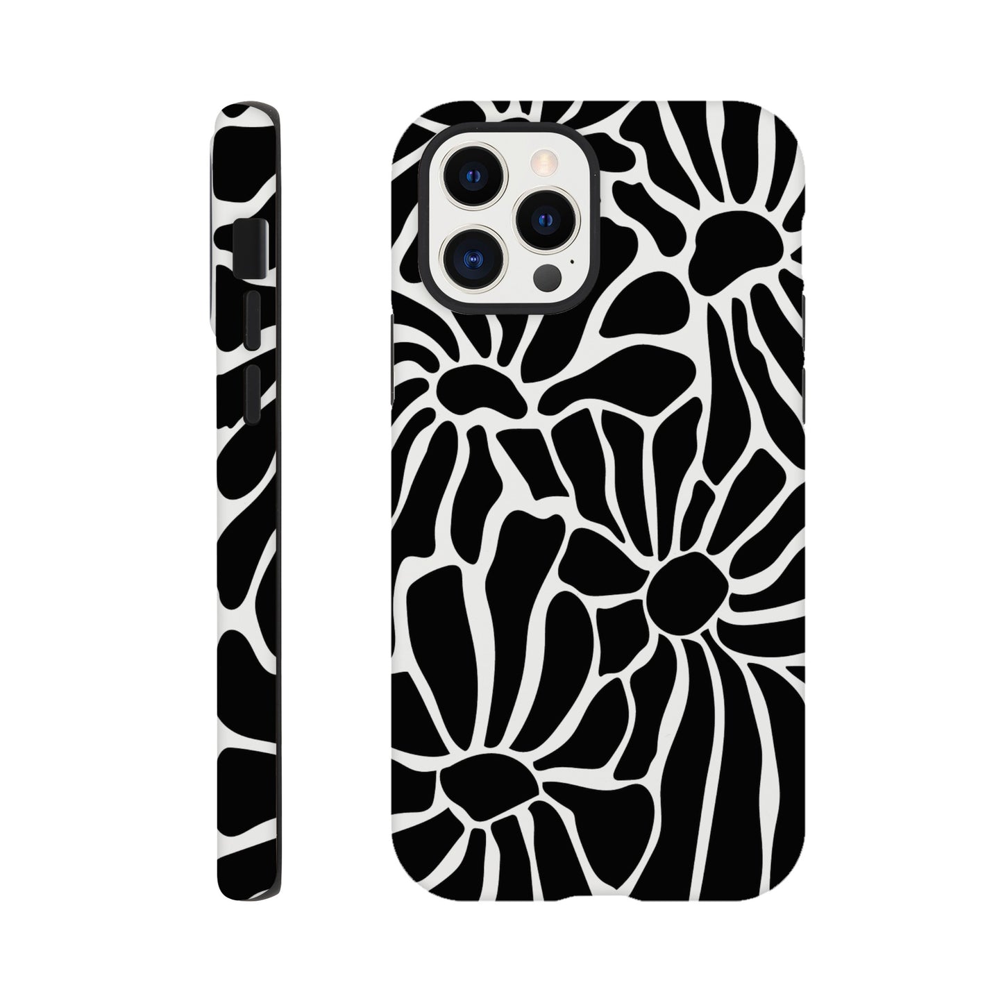 In Black And White | Abstract Floral | Tough Phone Case - iPhone