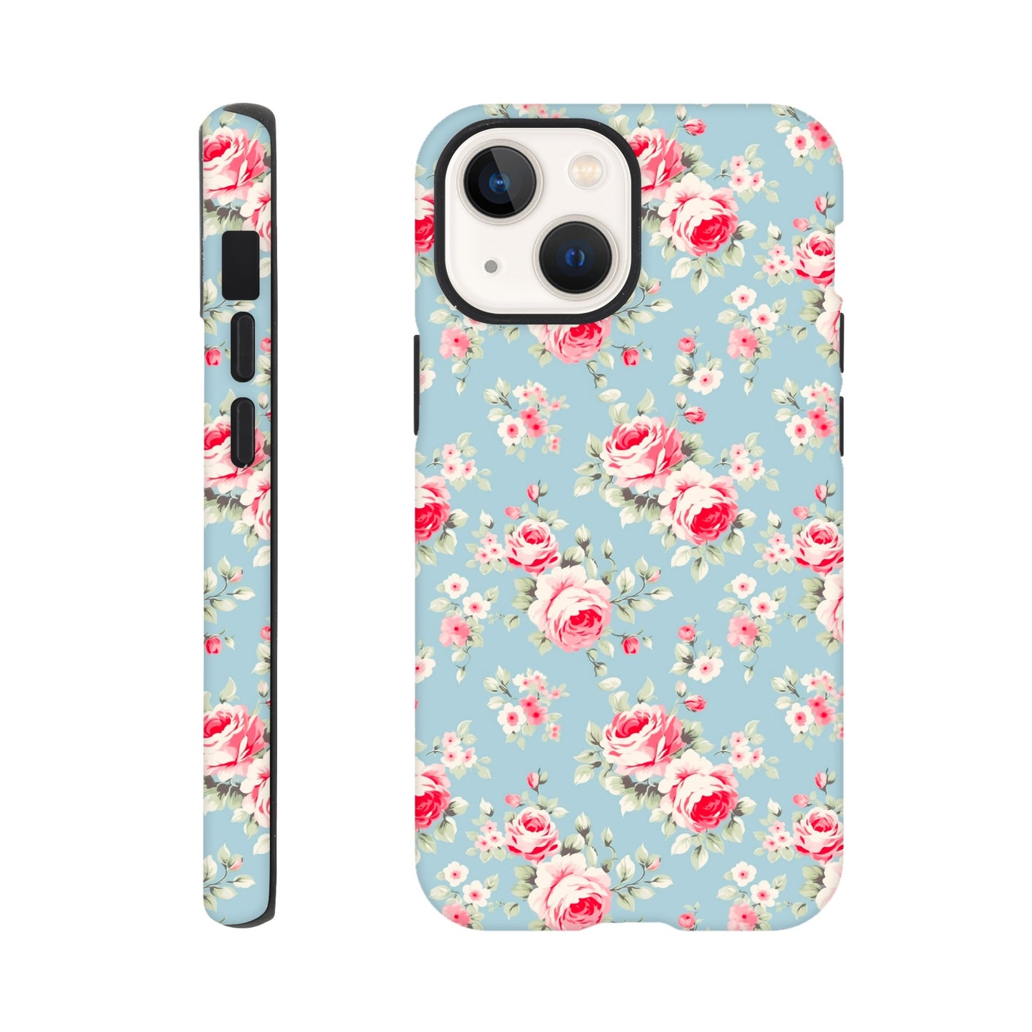 Shabby Chic Roses | Teal |Tough Phone Case - iPhone