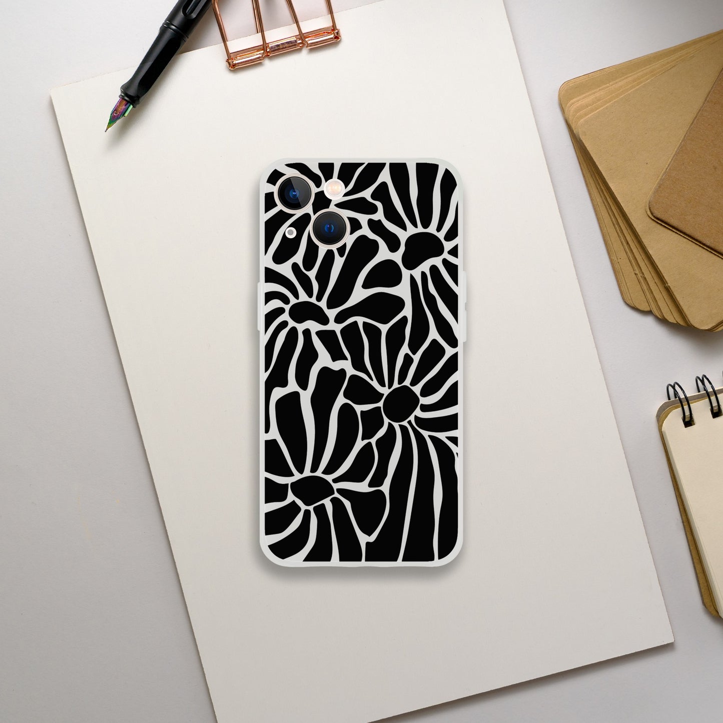 In Black And White | Abstract Floral | Flexi Case iPhone