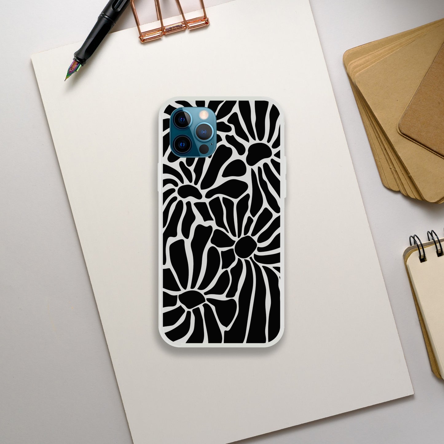 In Black And White | Abstract Floral | Flexi Case iPhone