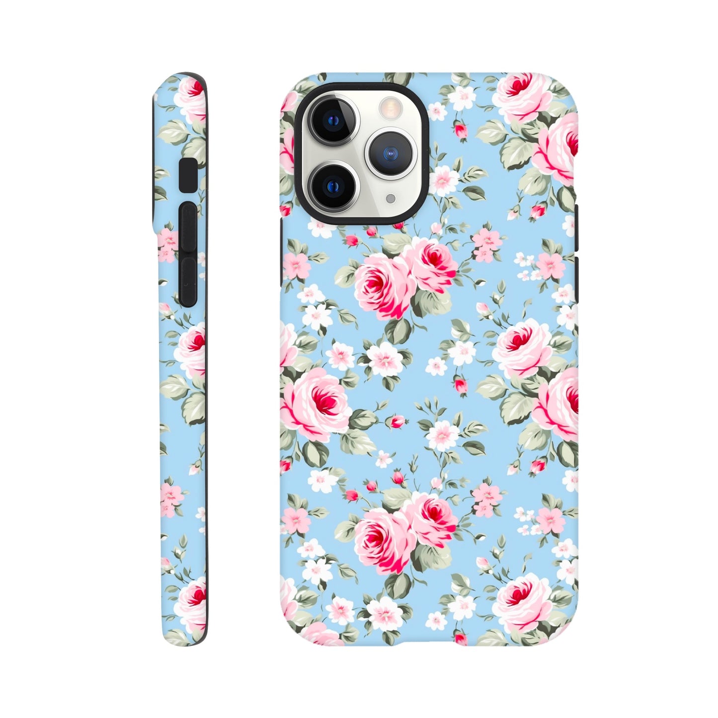 Wild Roses | Blue | Tough Phone Case - iPhone