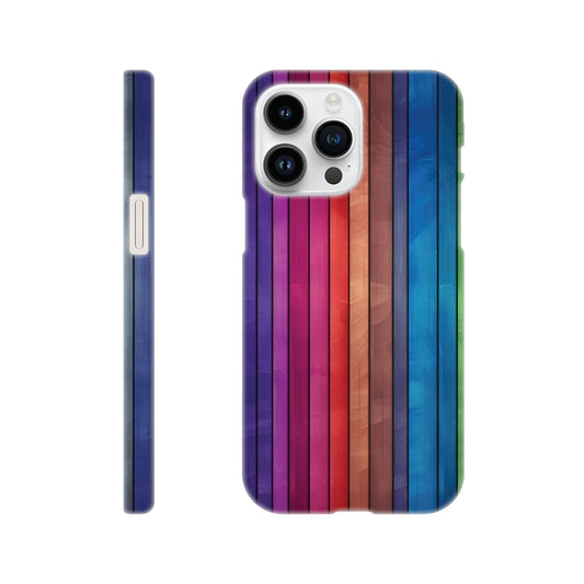 Rainbow Wood I Slim Phone Case - iPhone