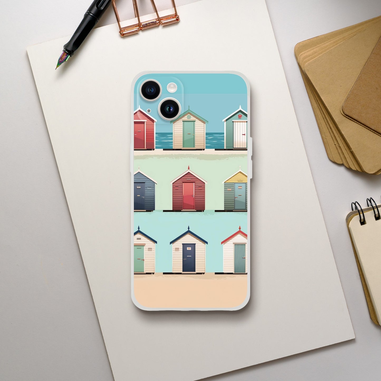 Bright Brighton Beach Huts | Flexi Case iPhone