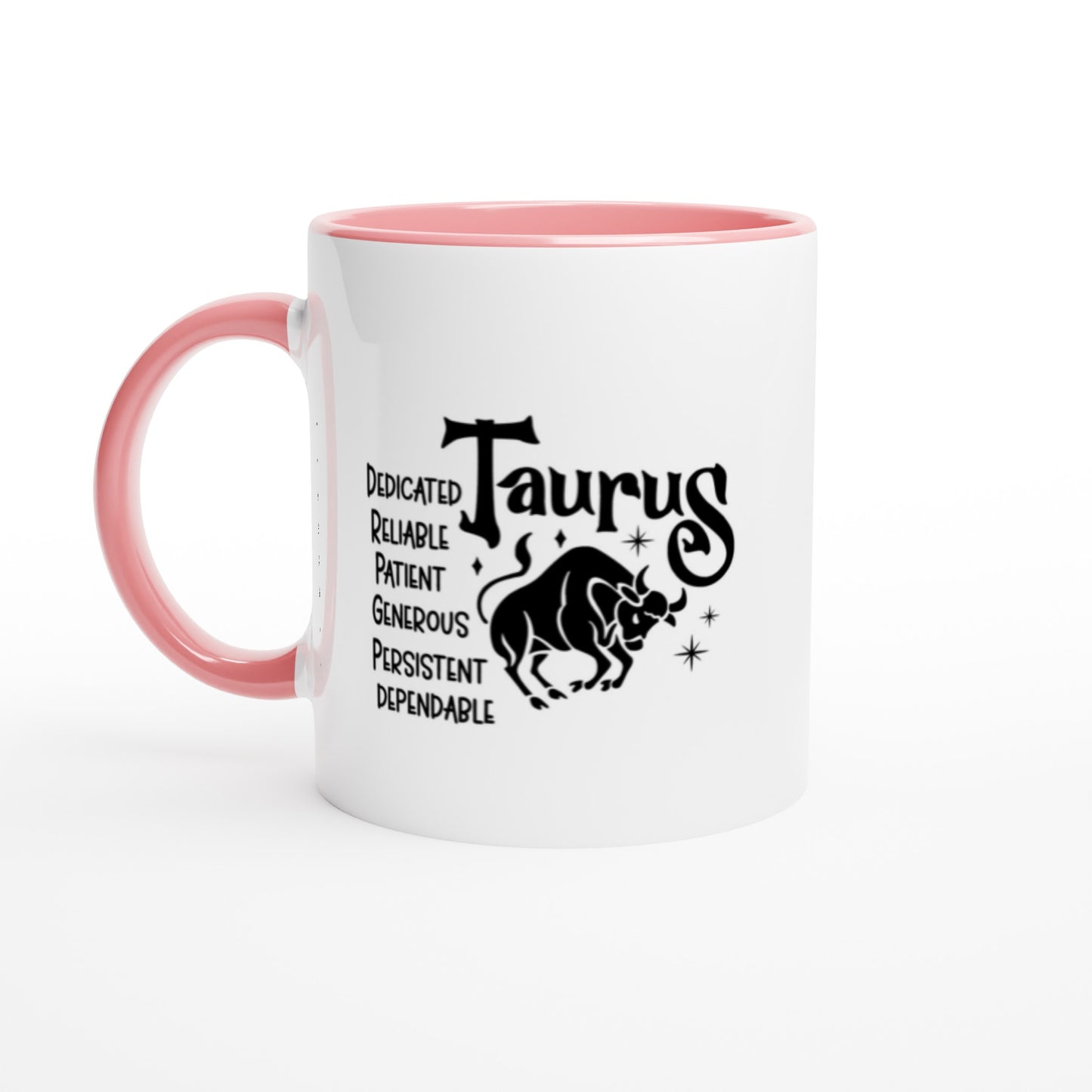 Taurus | Zodiac Sign | White Ceramic 11oz Mug | Color Inside