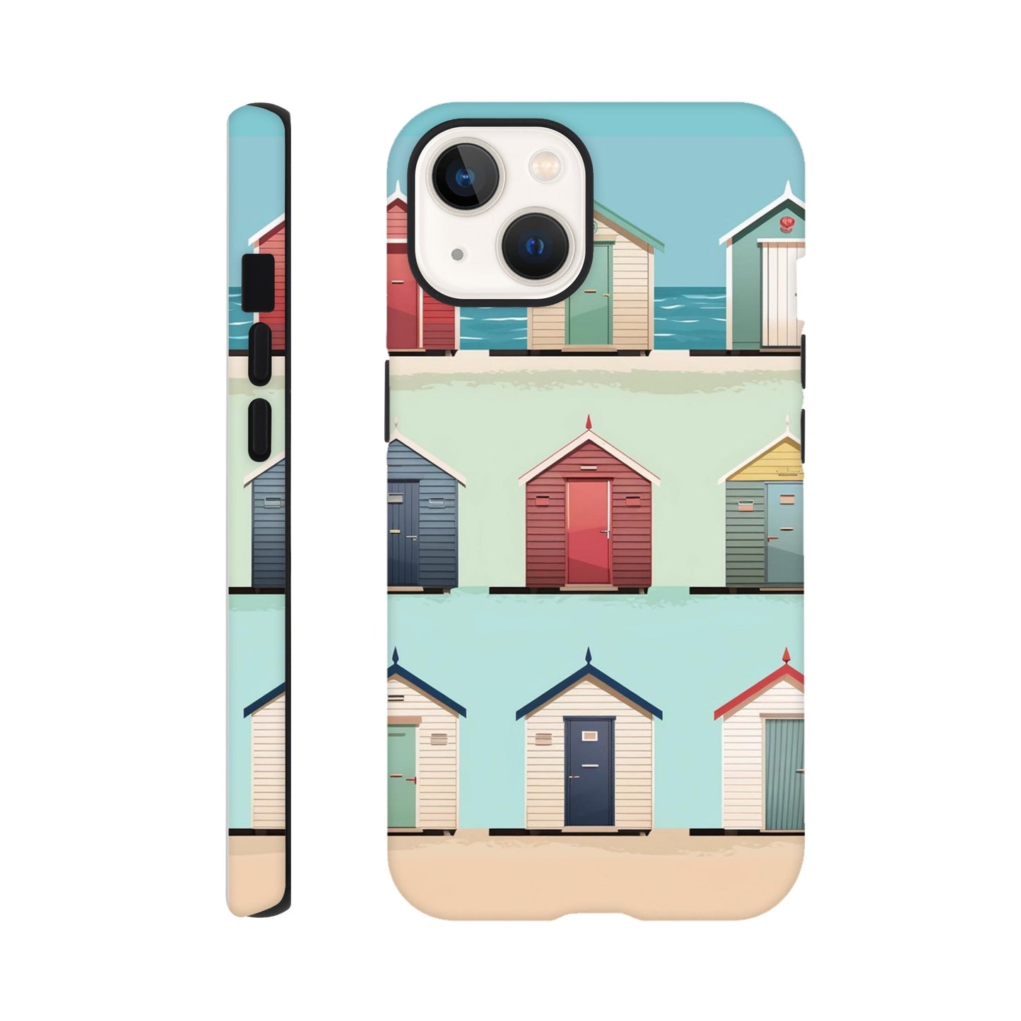 Bright Brighton Beach Huts | Tough Case iPhone