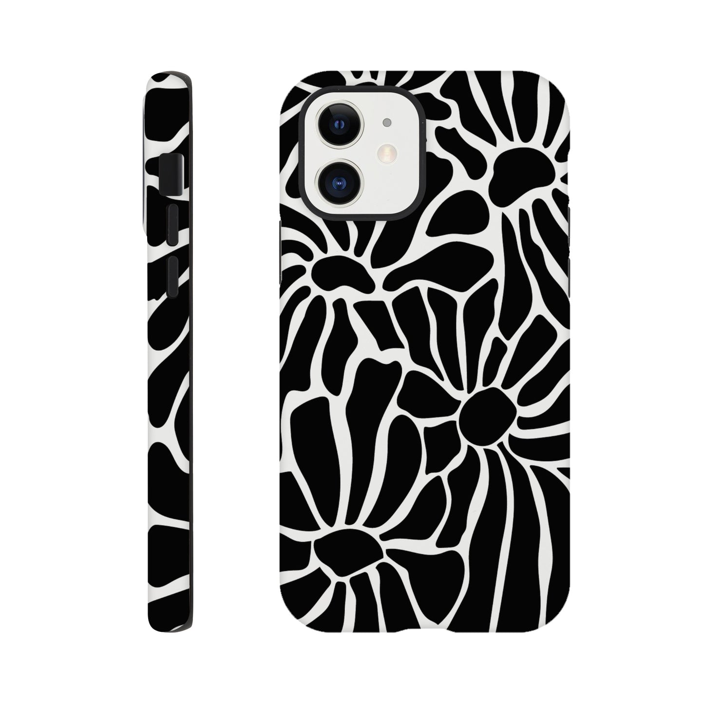 In Black And White | Abstract Floral | Tough Phone Case - iPhone