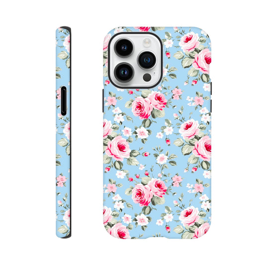 Wild Roses | Blue | Tough Phone Case - iPhone