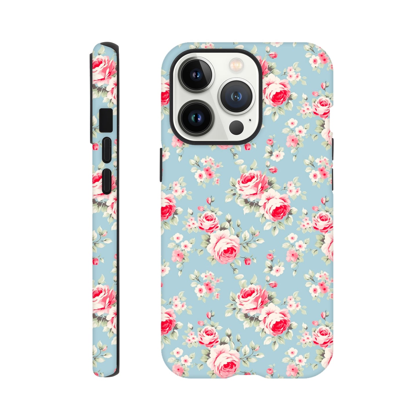 Shabby Chic Roses | Teal |Tough Phone Case - iPhone