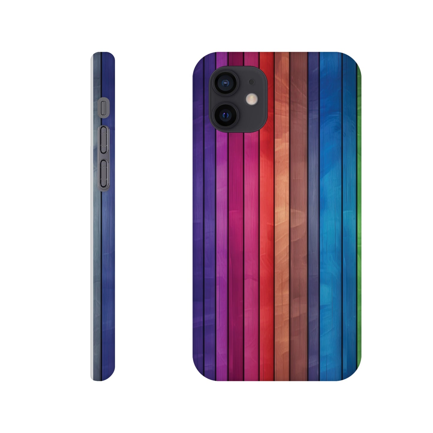 Rainbow Wood I Slim Phone Case - iPhone