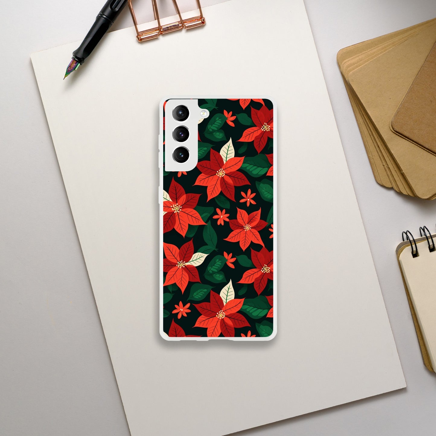 Red Christmas | Floral Phone Cover - Samsung Galaxy