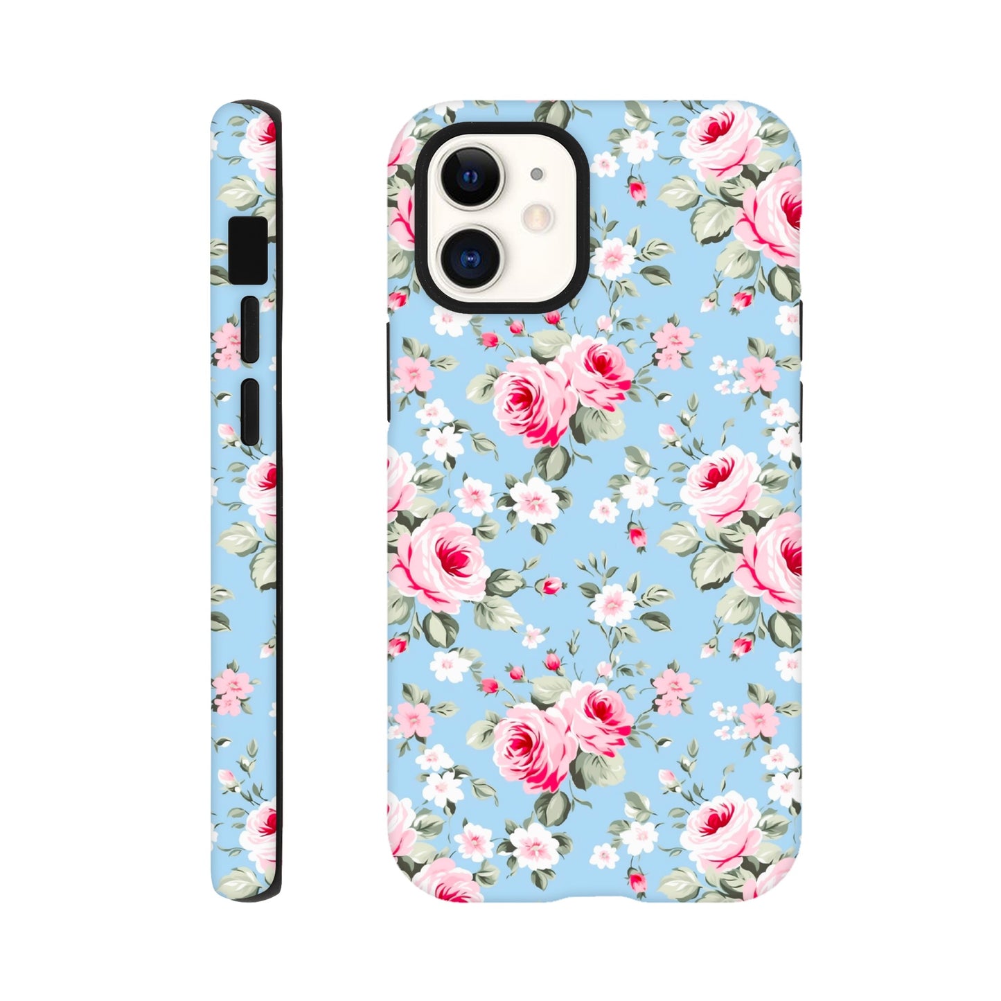 Wild Roses | Blue | Tough Phone Case - iPhone