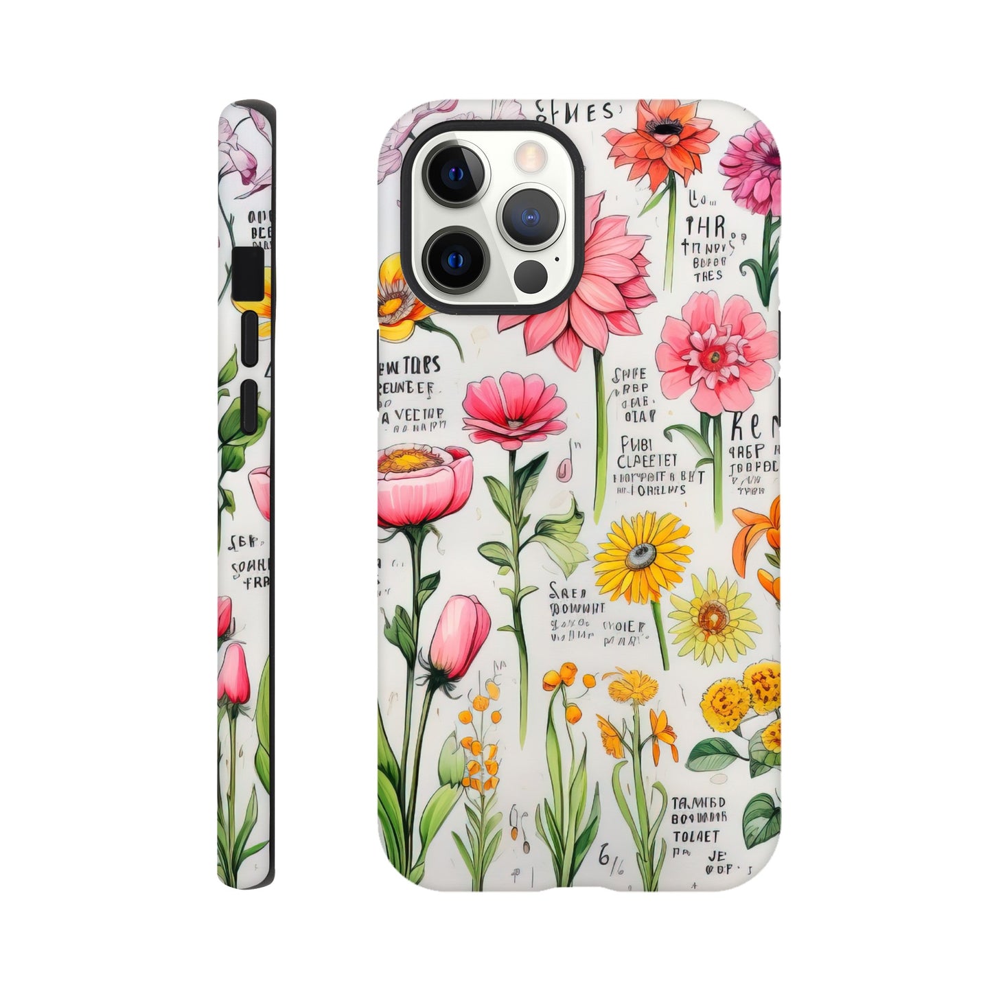 Vintage Flower | Sketch Notes | Tough Phone Case - iPhone