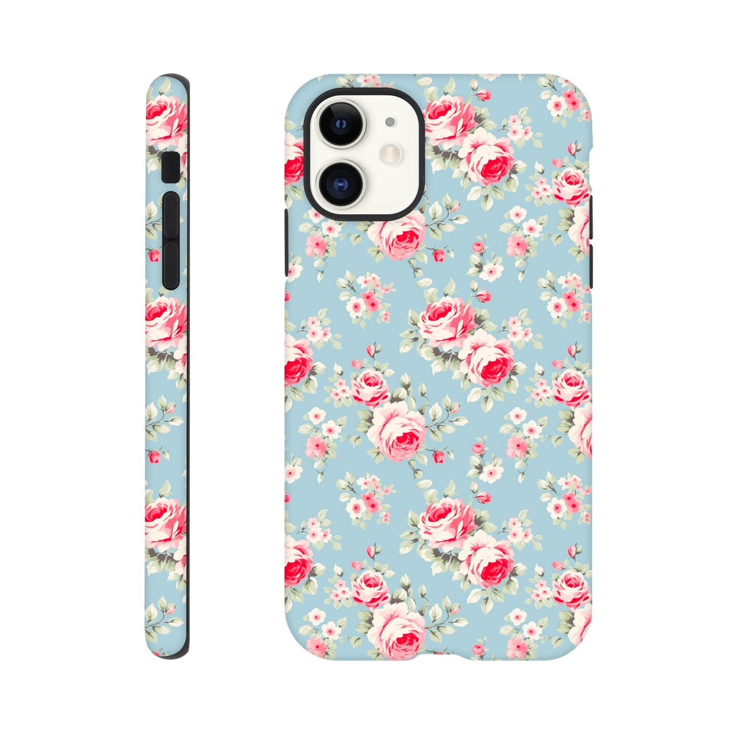 Shabby Chic Roses | Teal |Tough Phone Case - iPhone