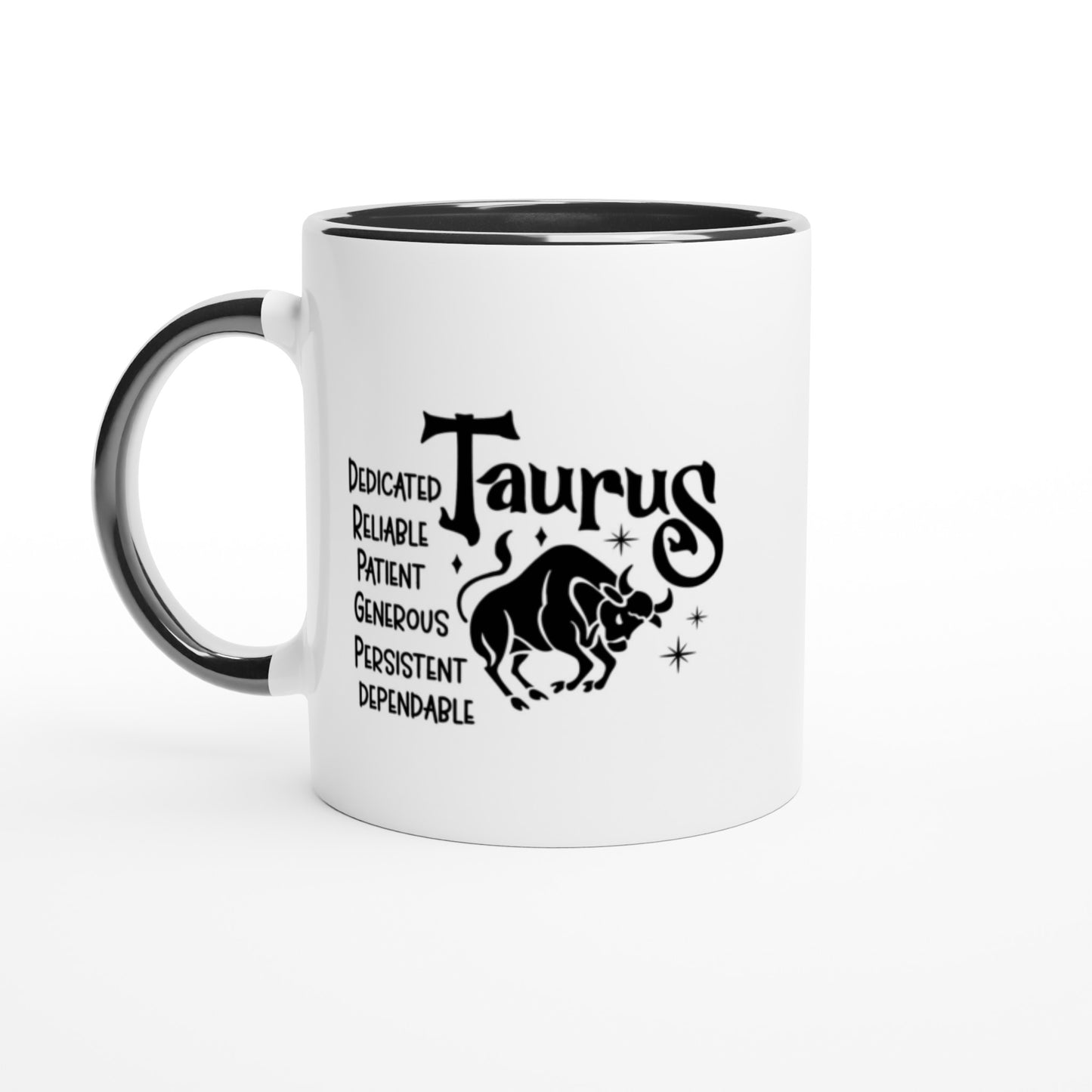 Taurus | Zodiac Sign | White Ceramic 11oz Mug | Color Inside