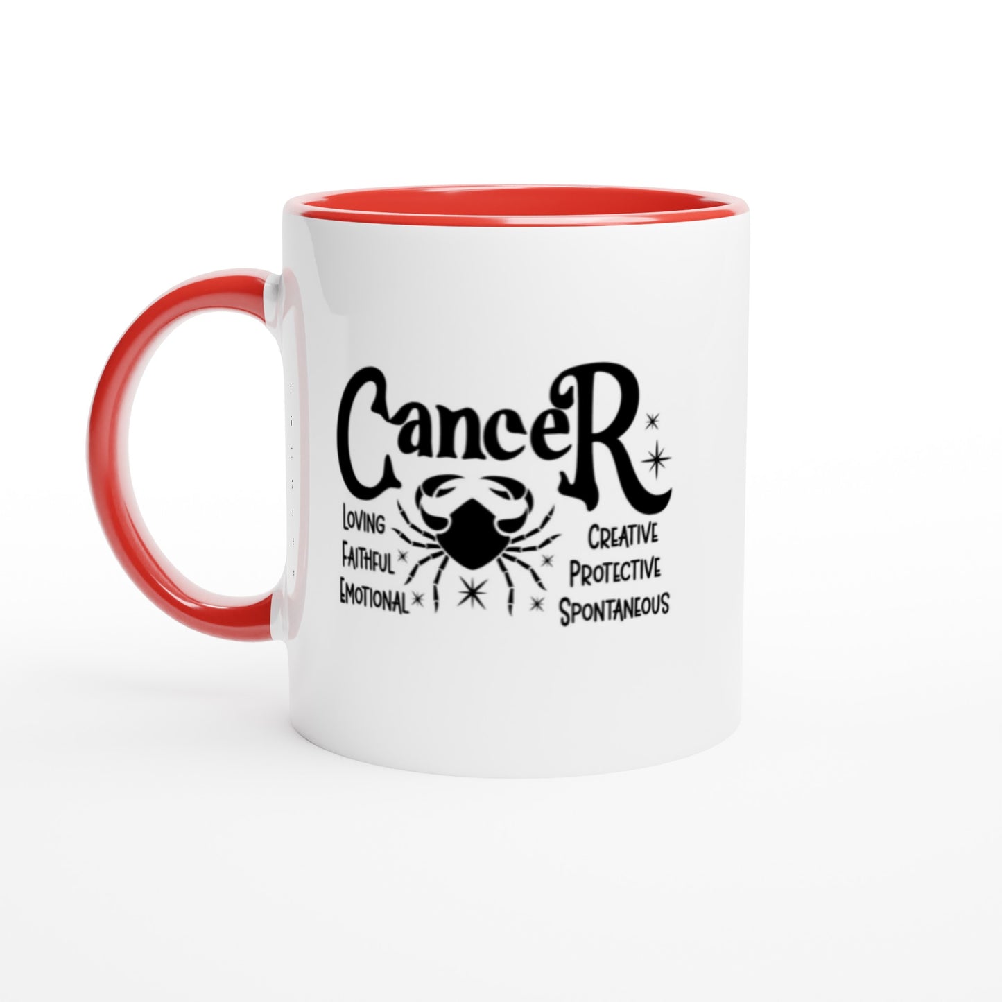 Cancer | Zodiac Sign | White  Ceramic Mug | Color Inside