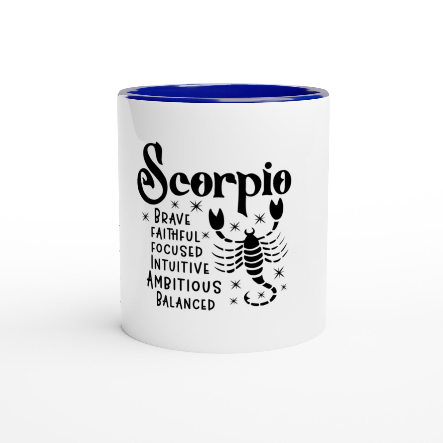 Scorpio | Zodiac Sign | White Ceramic 11oz Mug | Color Inside