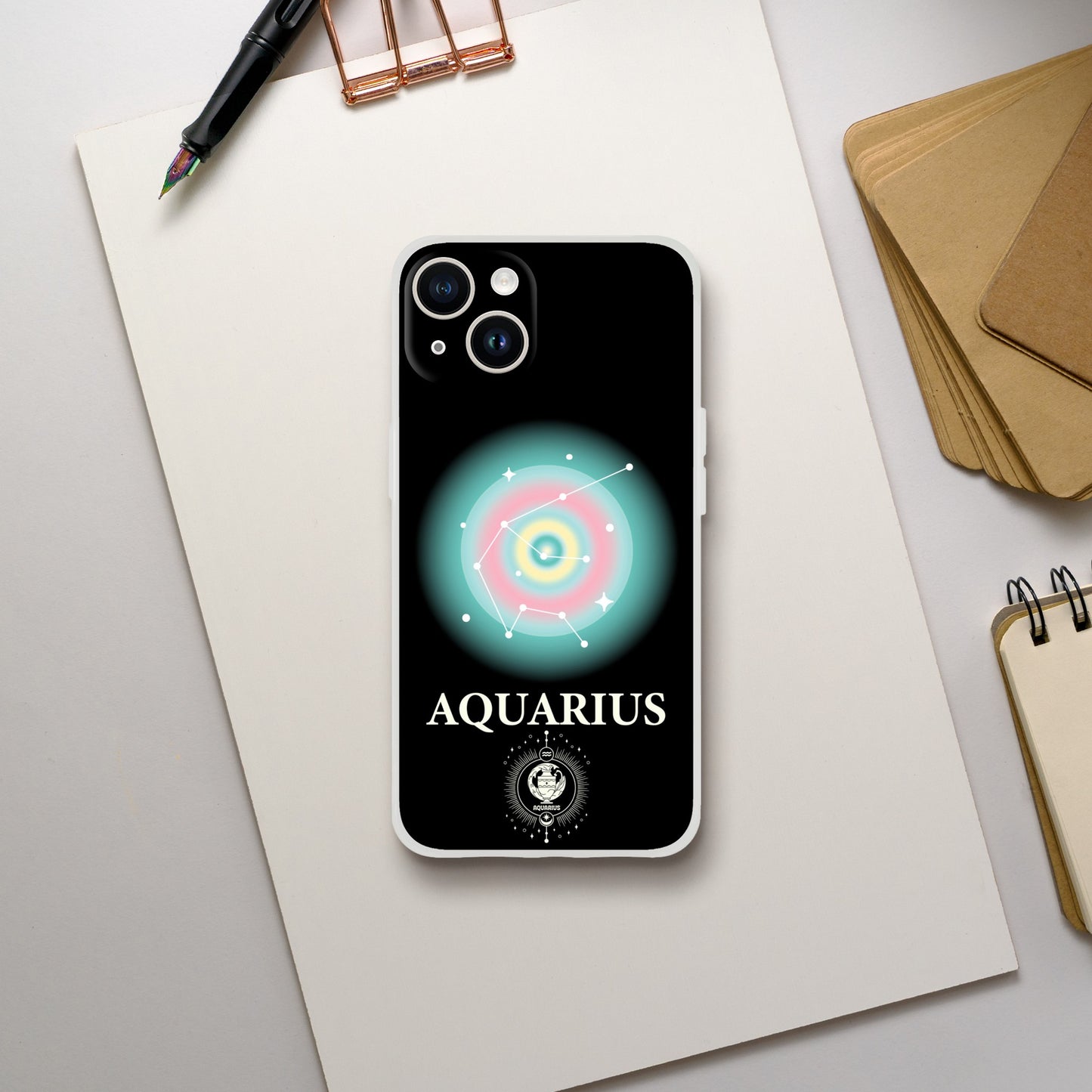 Aquarius Aura, Zodiac Birthda, Flexi iPhone Cases