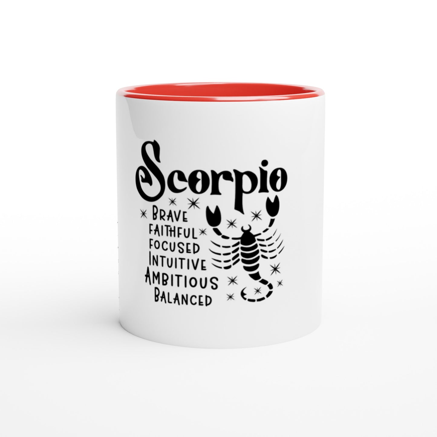 Scorpio | Zodiac Sign | White Ceramic 11oz Mug | Color Inside