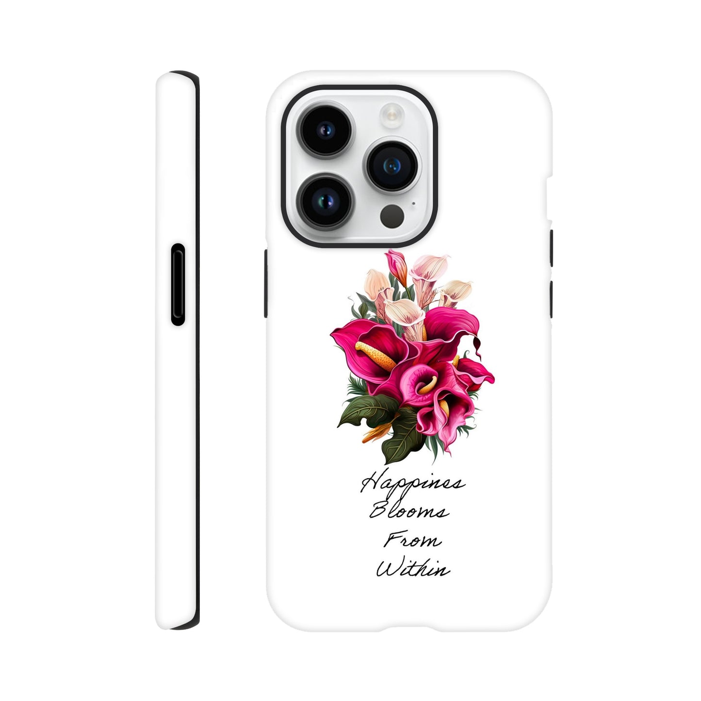 Happiness Quote | Floral | Tough Phone Case - iPhone