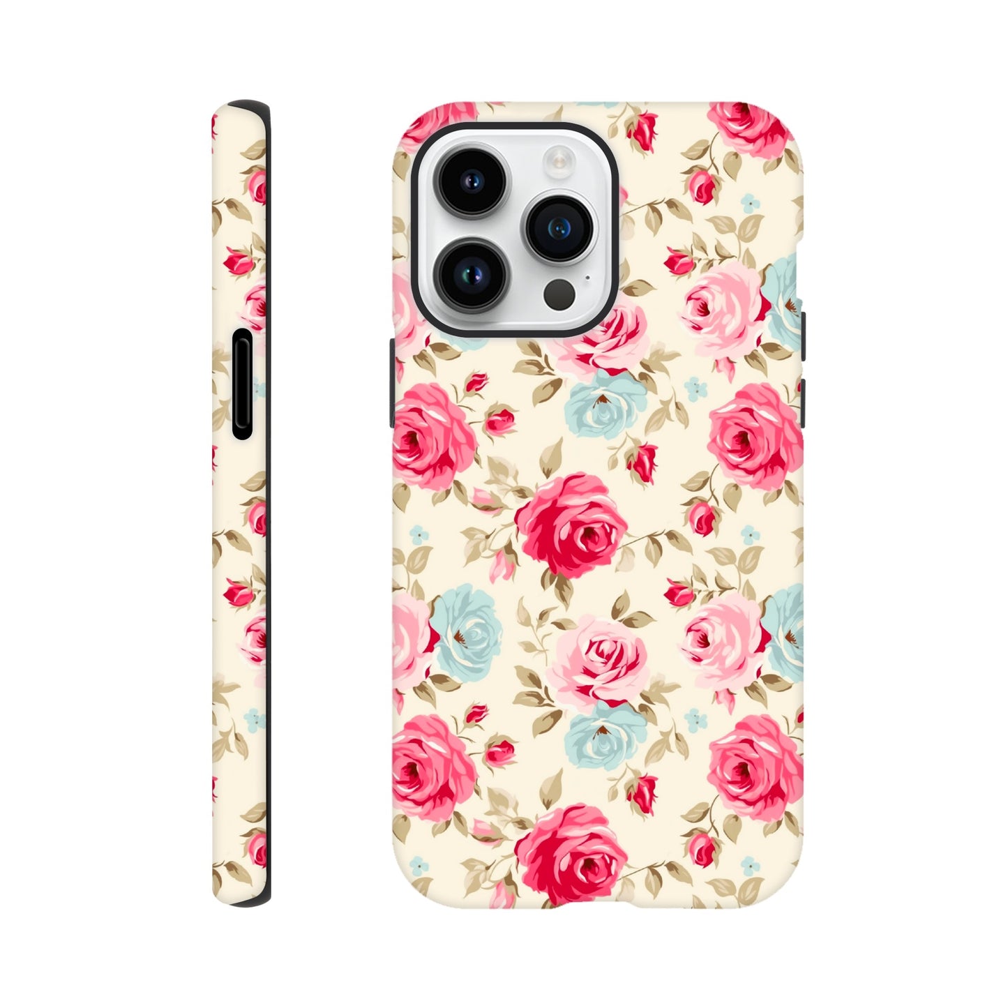 Cream And Pink Roses | Cream | Tough Phone Case - iPhone