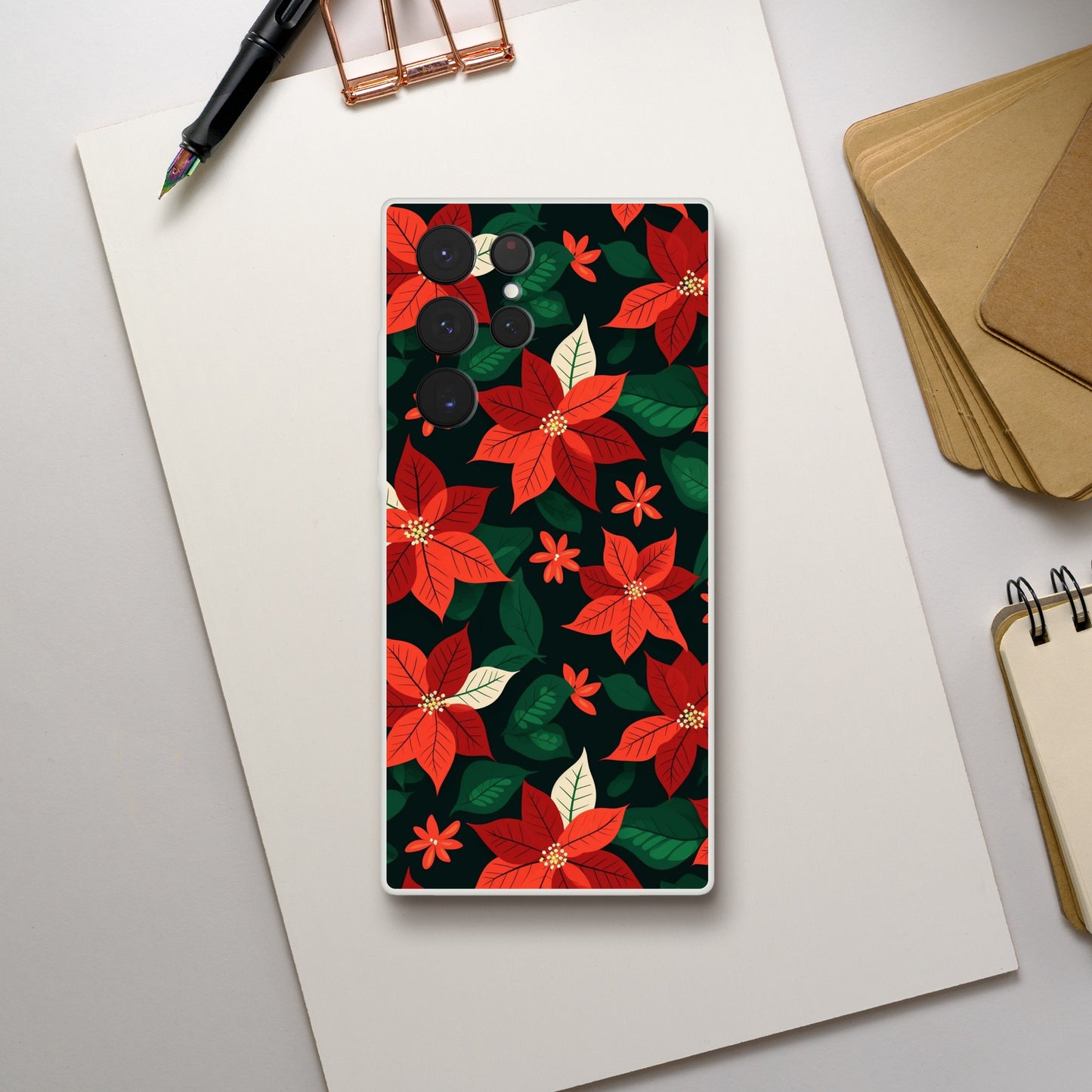 Red Christmas | Floral Phone Cover - Samsung Galaxy