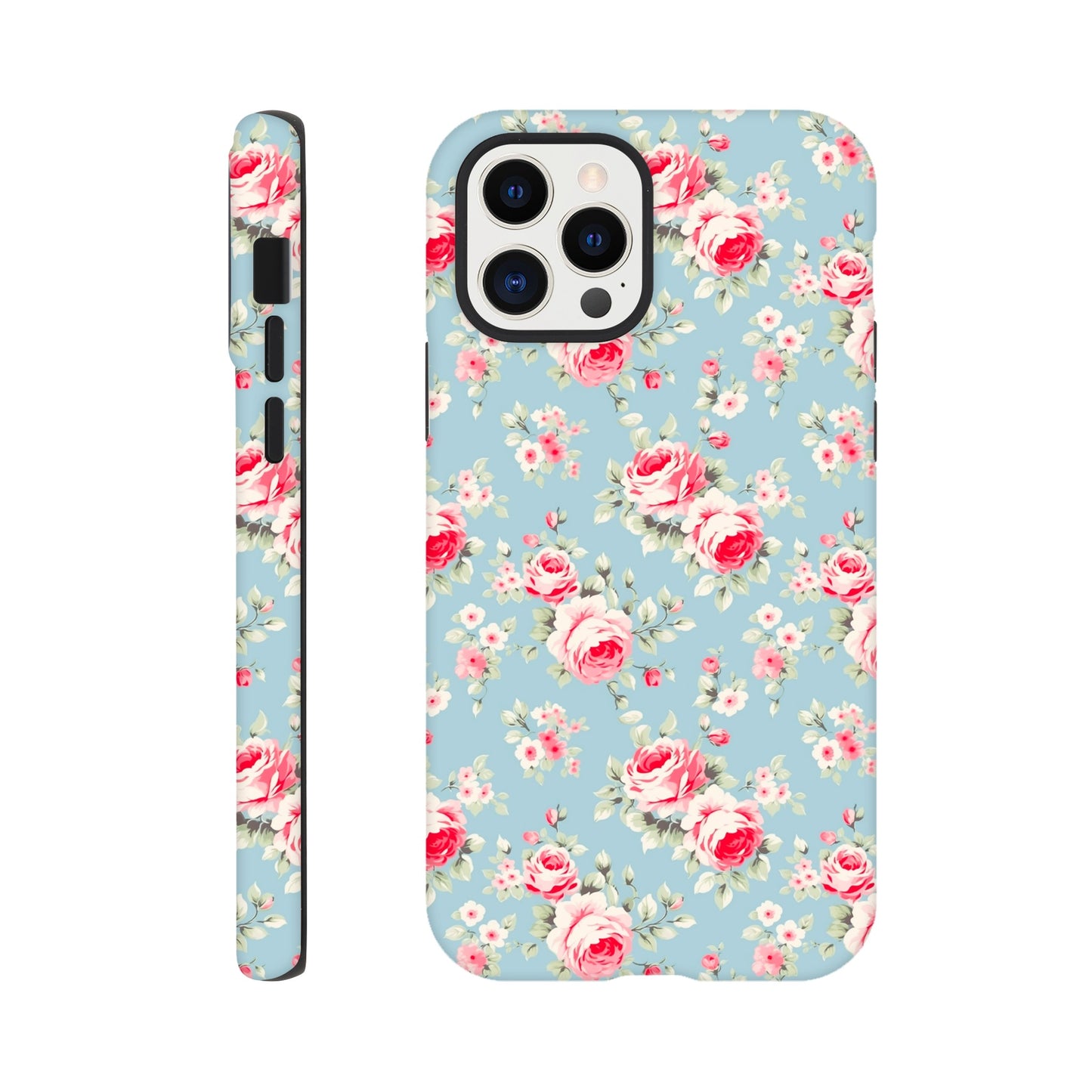 Shabby Chic Roses | Teal |Tough Phone Case - iPhone