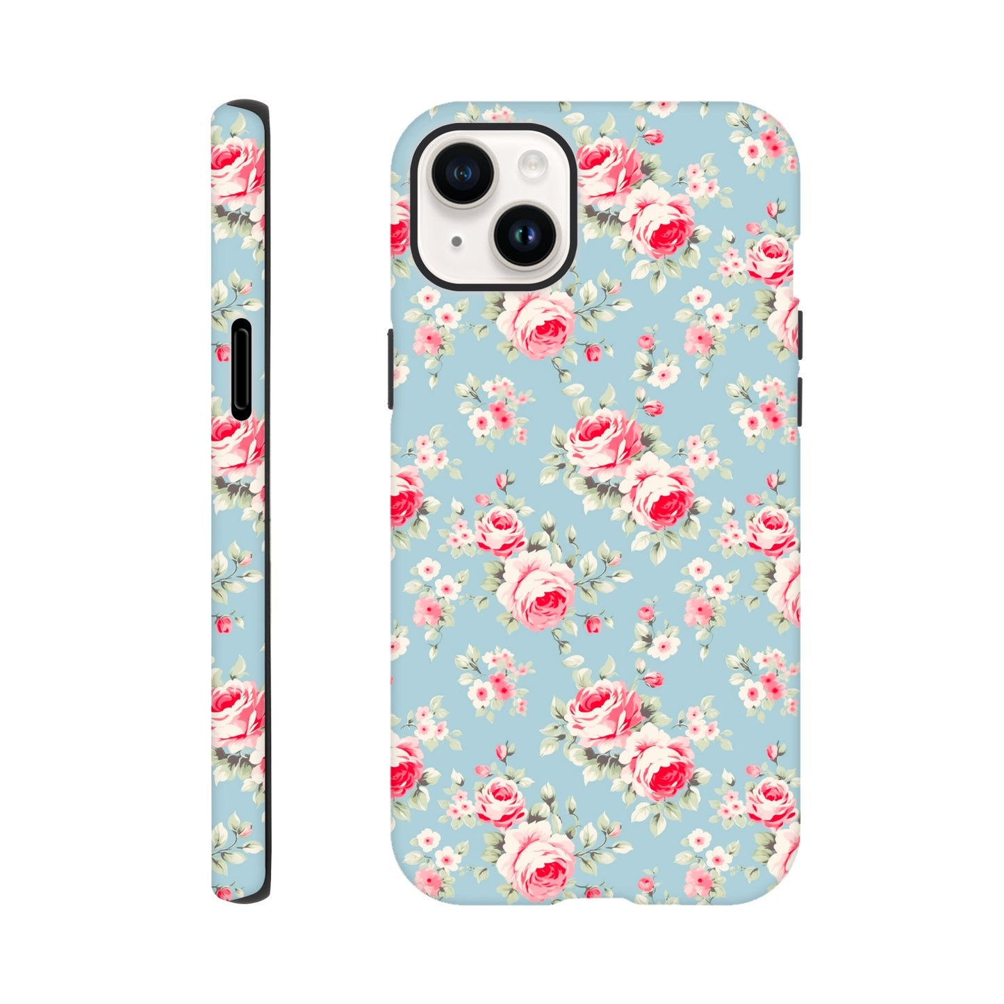 Shabby Chic Roses | Teal |Tough Phone Case - iPhone