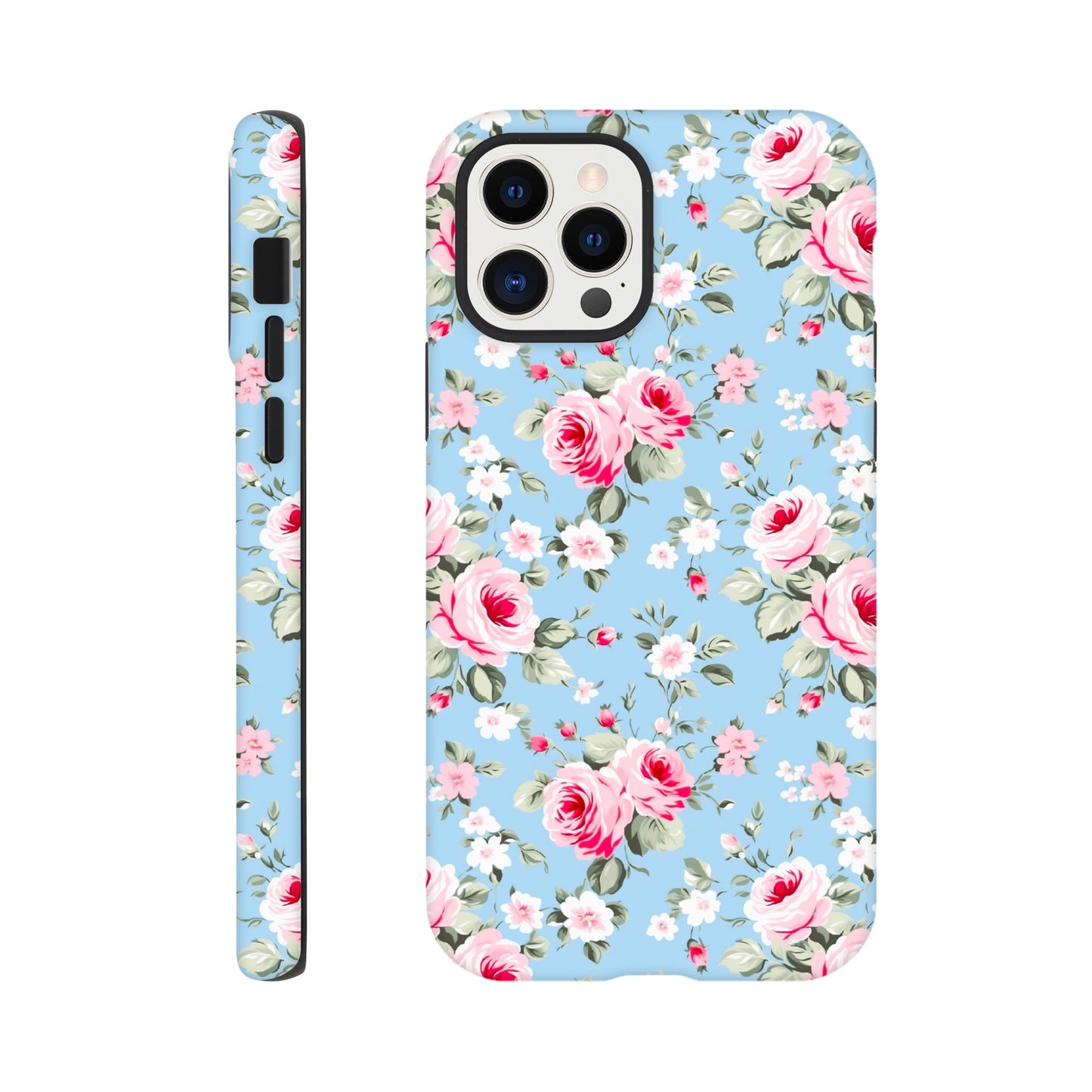 Wild Roses | Blue | Tough Phone Case - iPhone