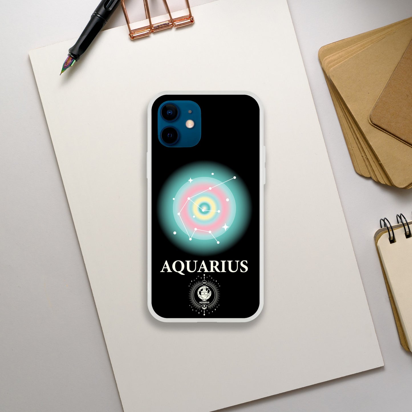 Aquarius Aura, Zodiac Birthda, Flexi iPhone Cases