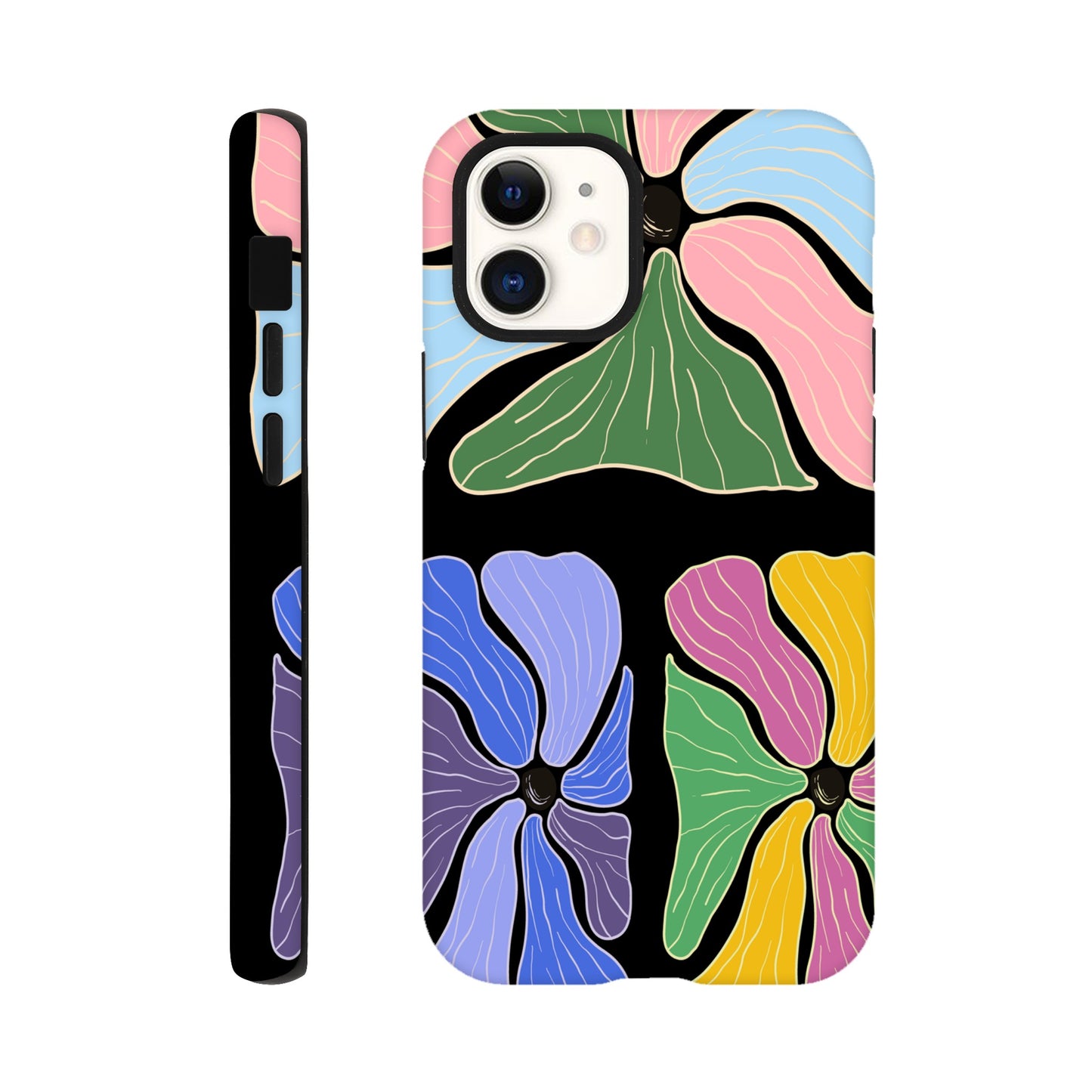 Abstract Flowers Tough iPhone Case - iPhone