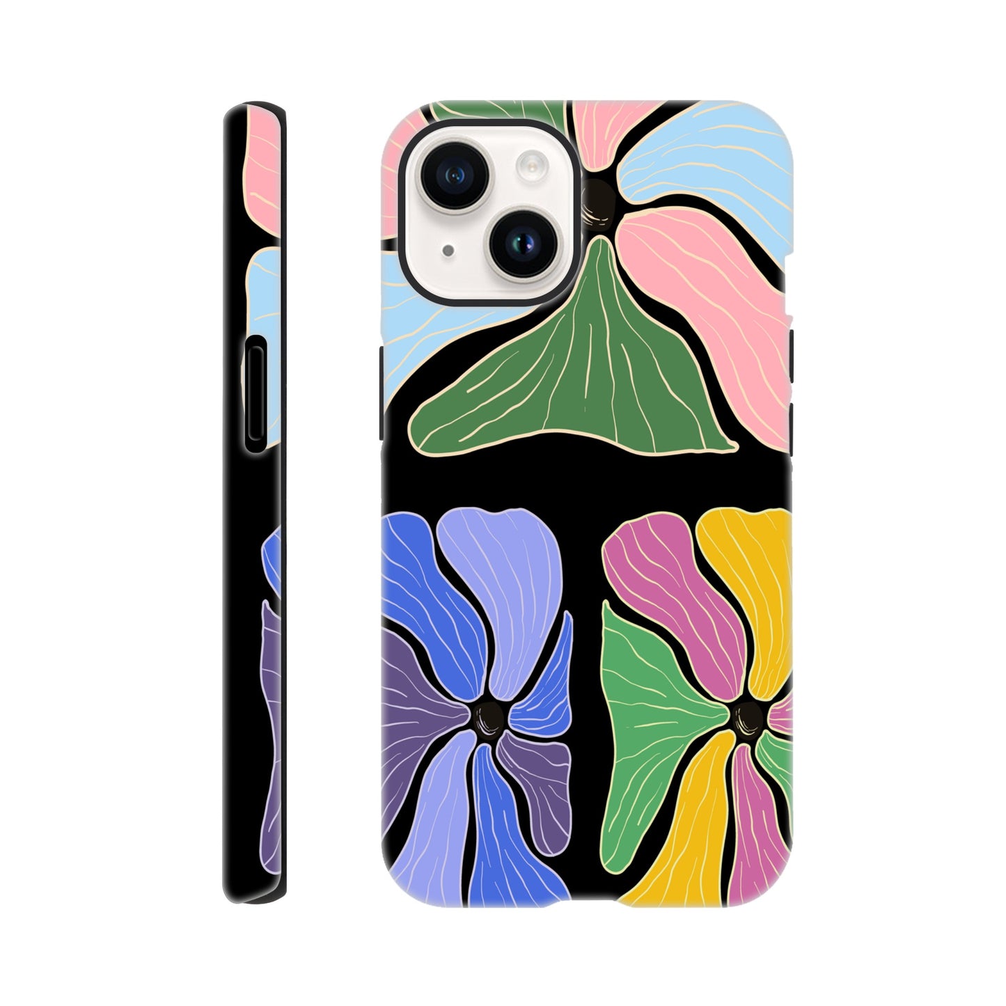 Abstract Flowers Tough iPhone Case - iPhone