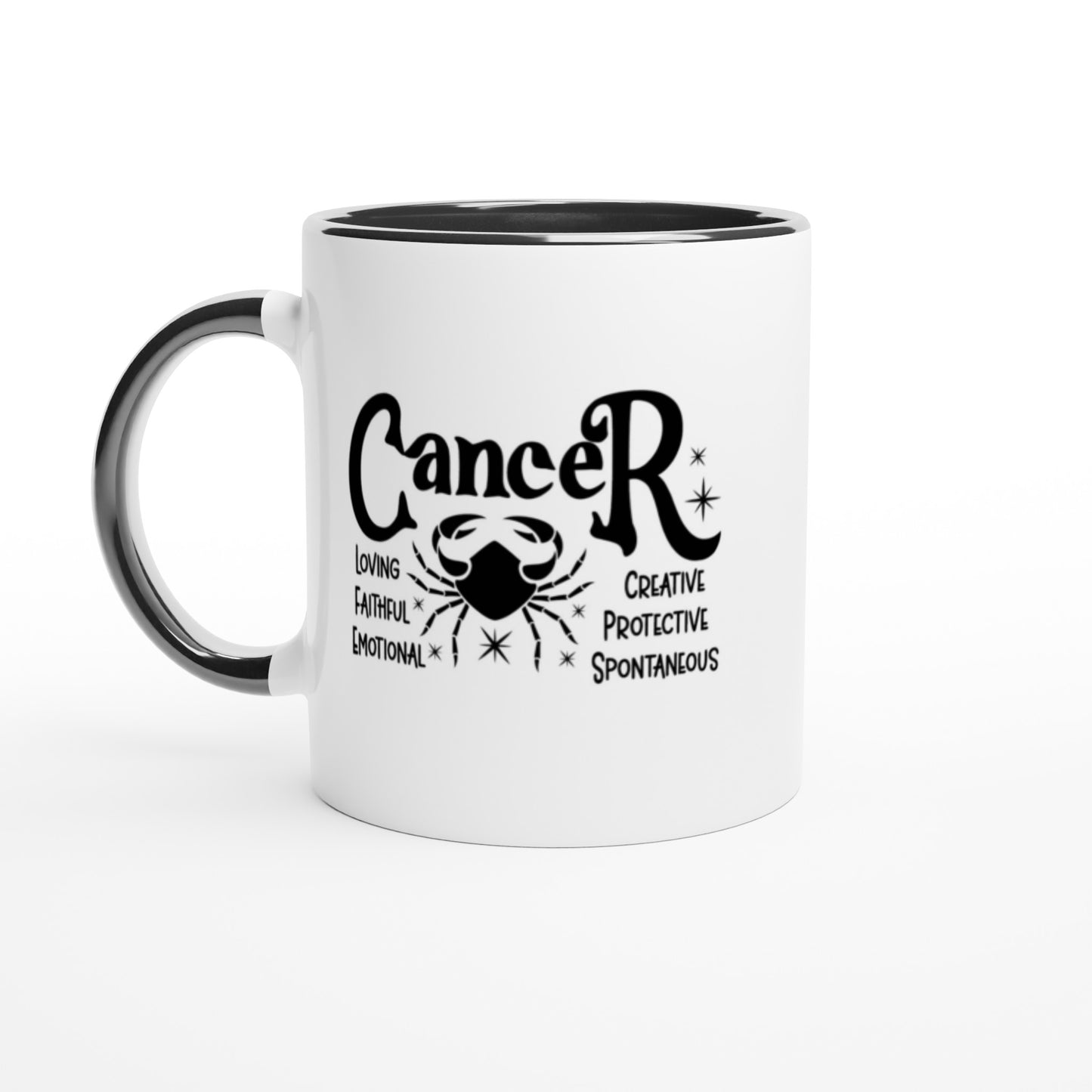 Cancer | Zodiac Sign | White  Ceramic Mug | Color Inside