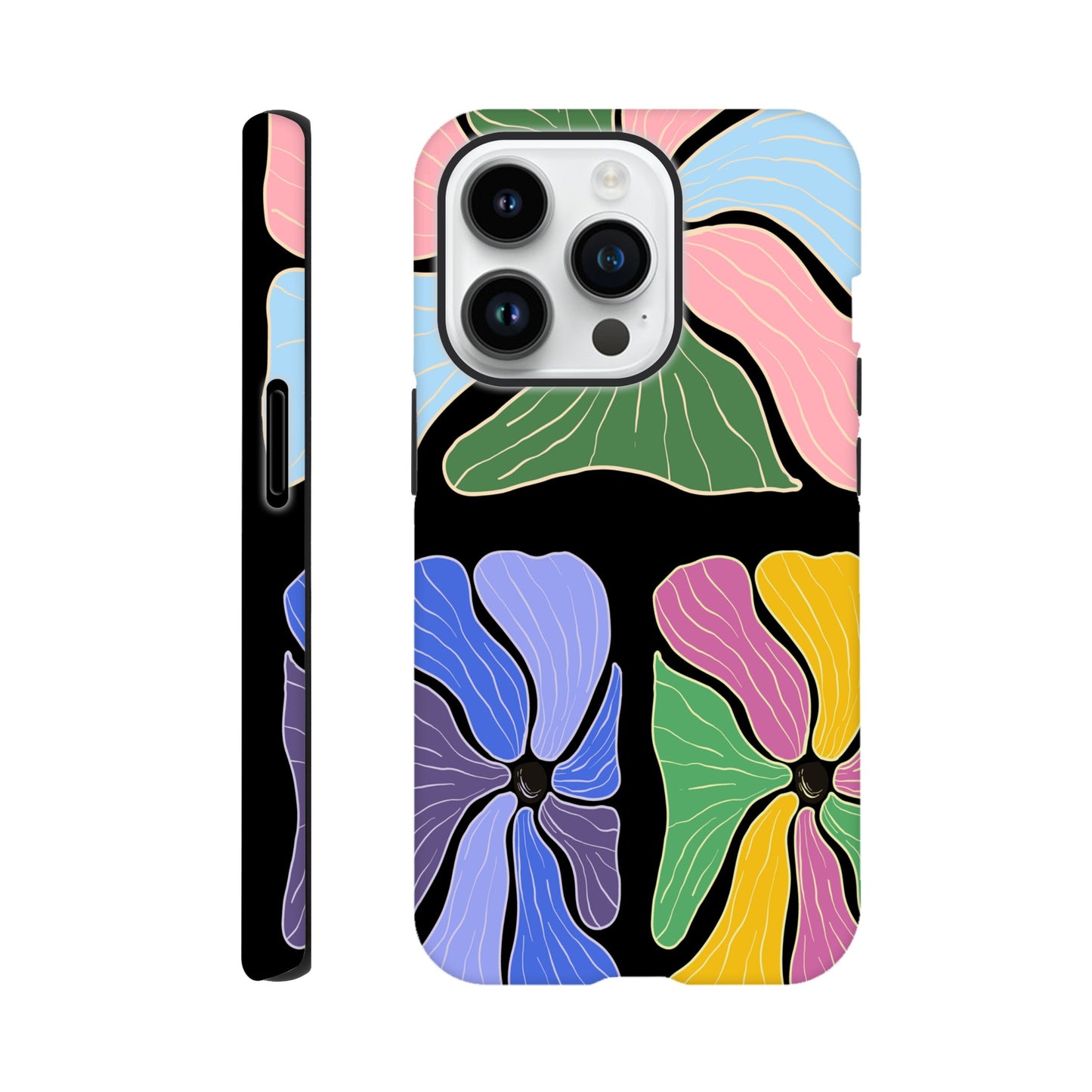 Abstract Flowers Tough iPhone Case - iPhone