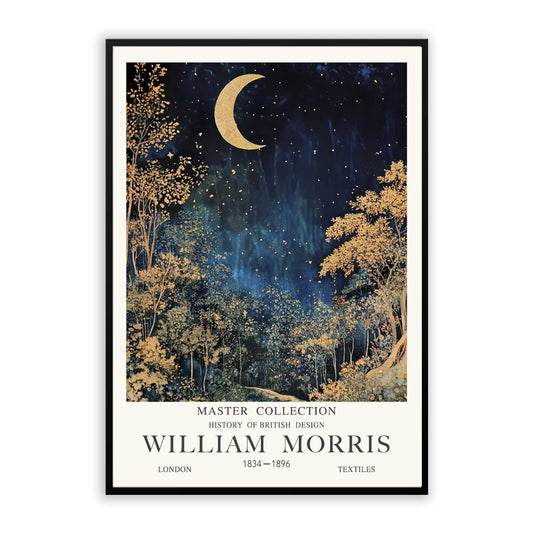 William Morris Moon and Stars Art Print 002