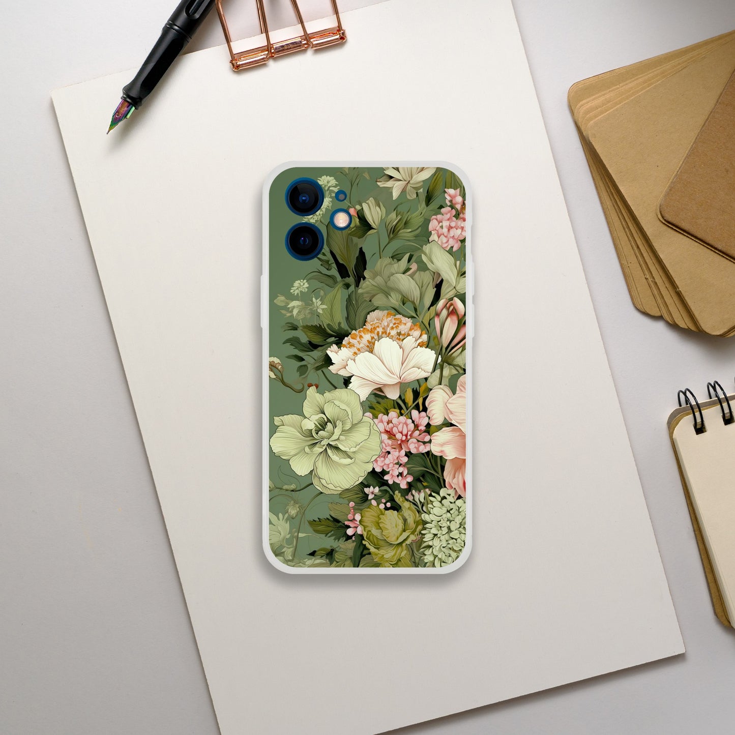 Sage | Floral | Flexi Phone Case- iPhone