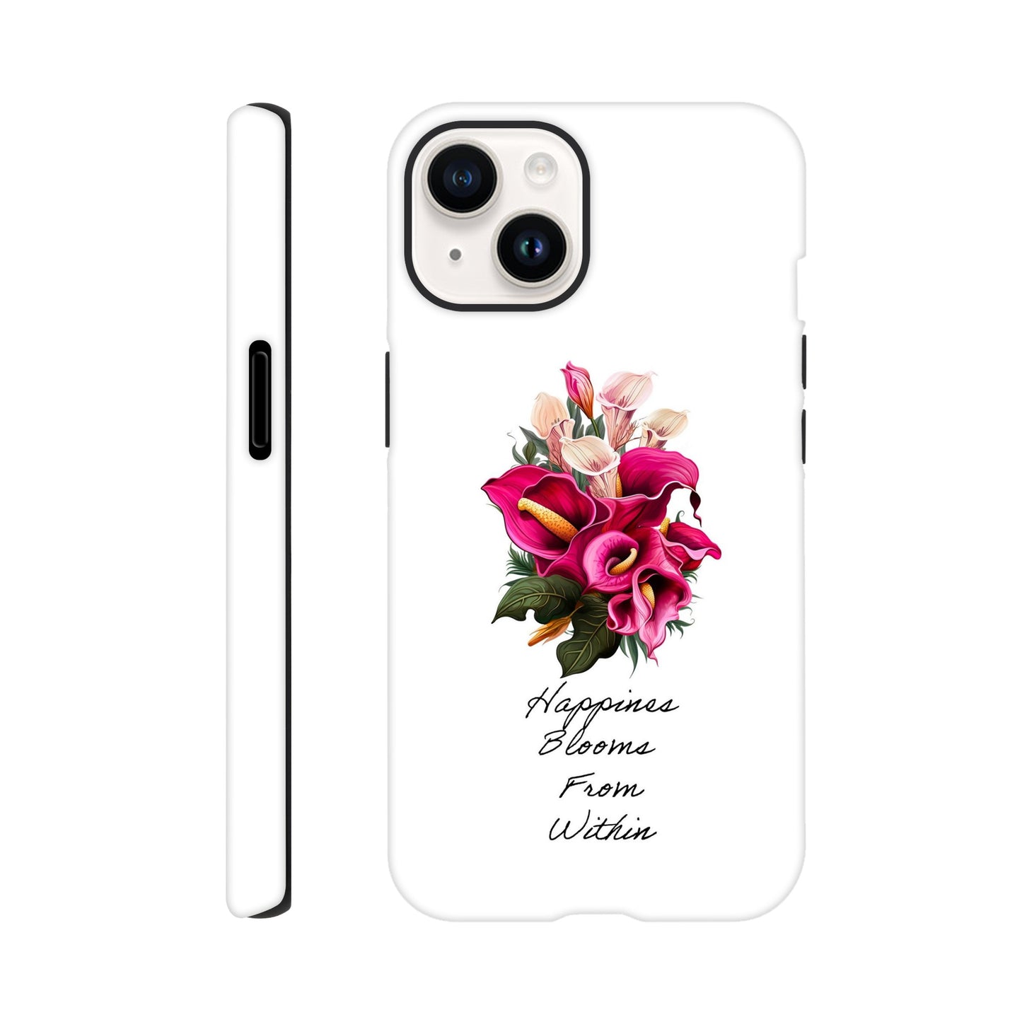 Happiness Quote | Floral | Tough Phone Case - iPhone