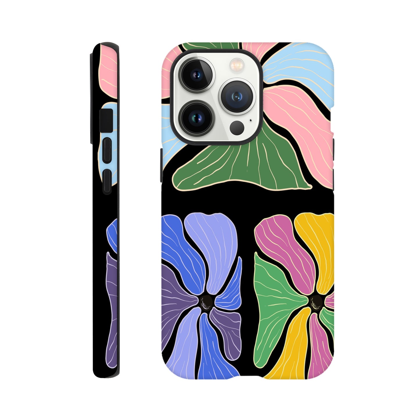 Abstract Flowers Tough iPhone Case - iPhone