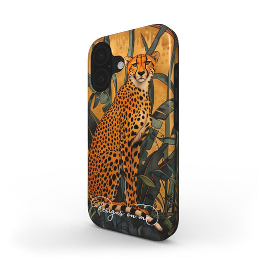 Yellow Cheetah Jungle Print MagSafe iPhone Case