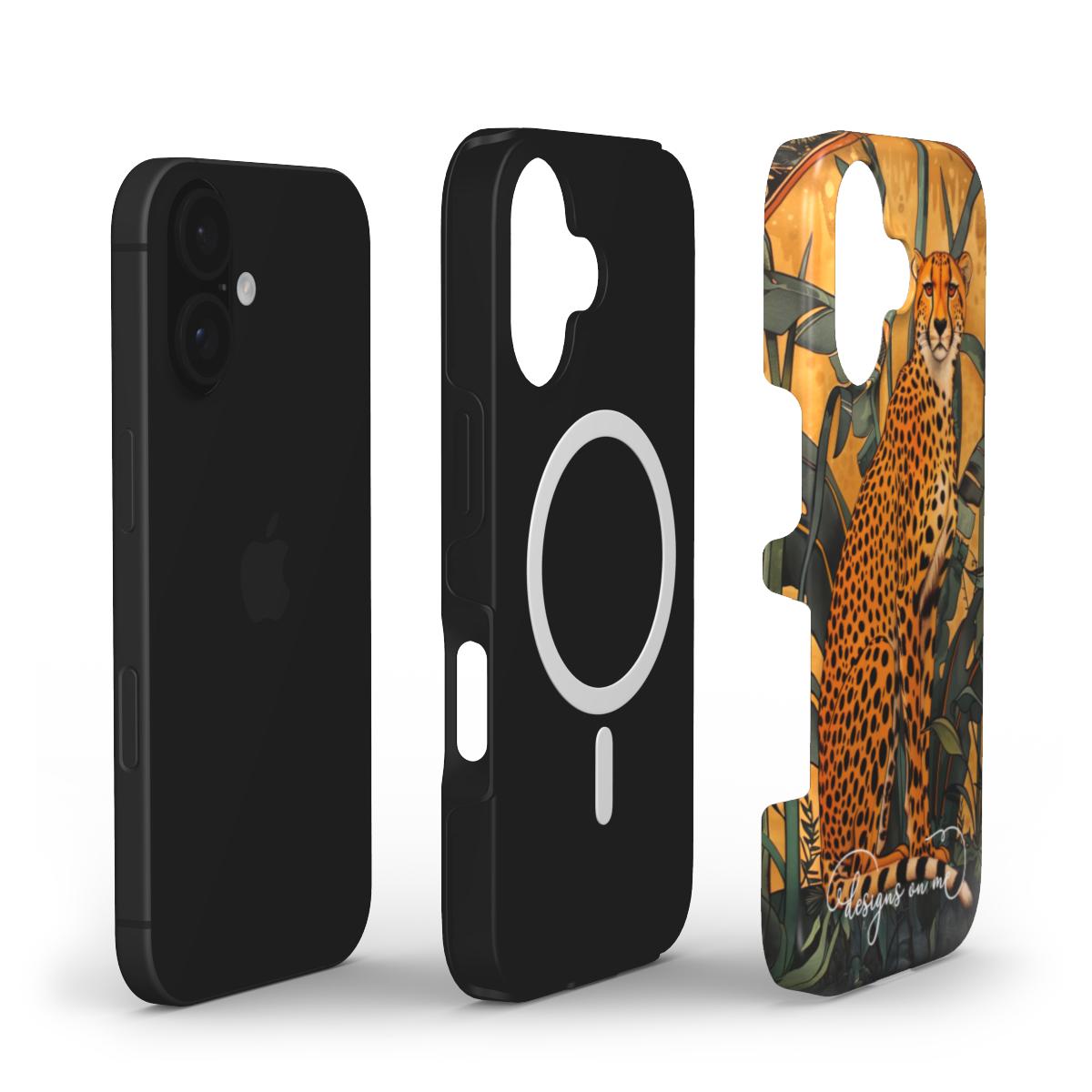 Yellow Cheetah Jungle Print MagSafe iPhone Case